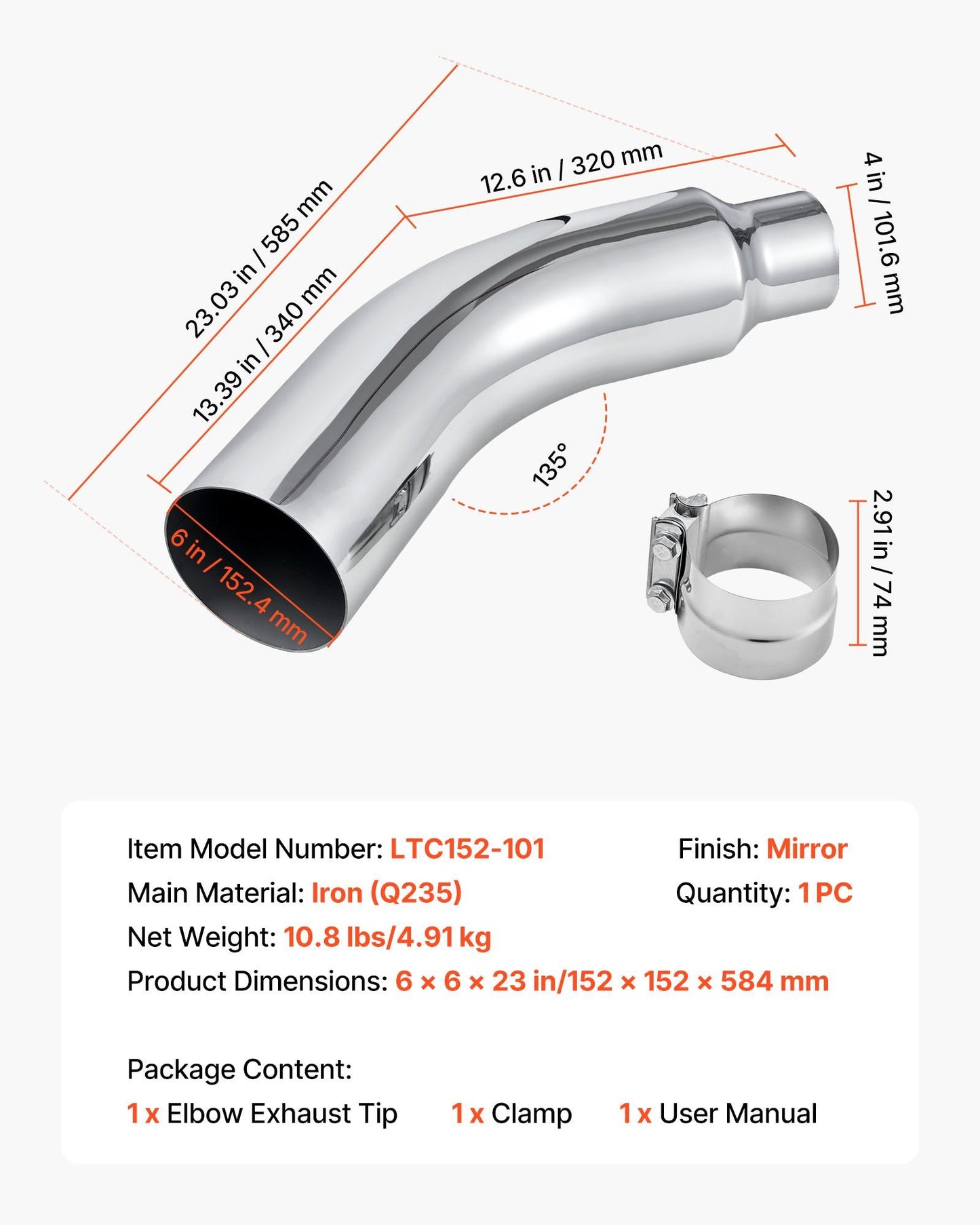 Elbow Exhaust Tip — view 8