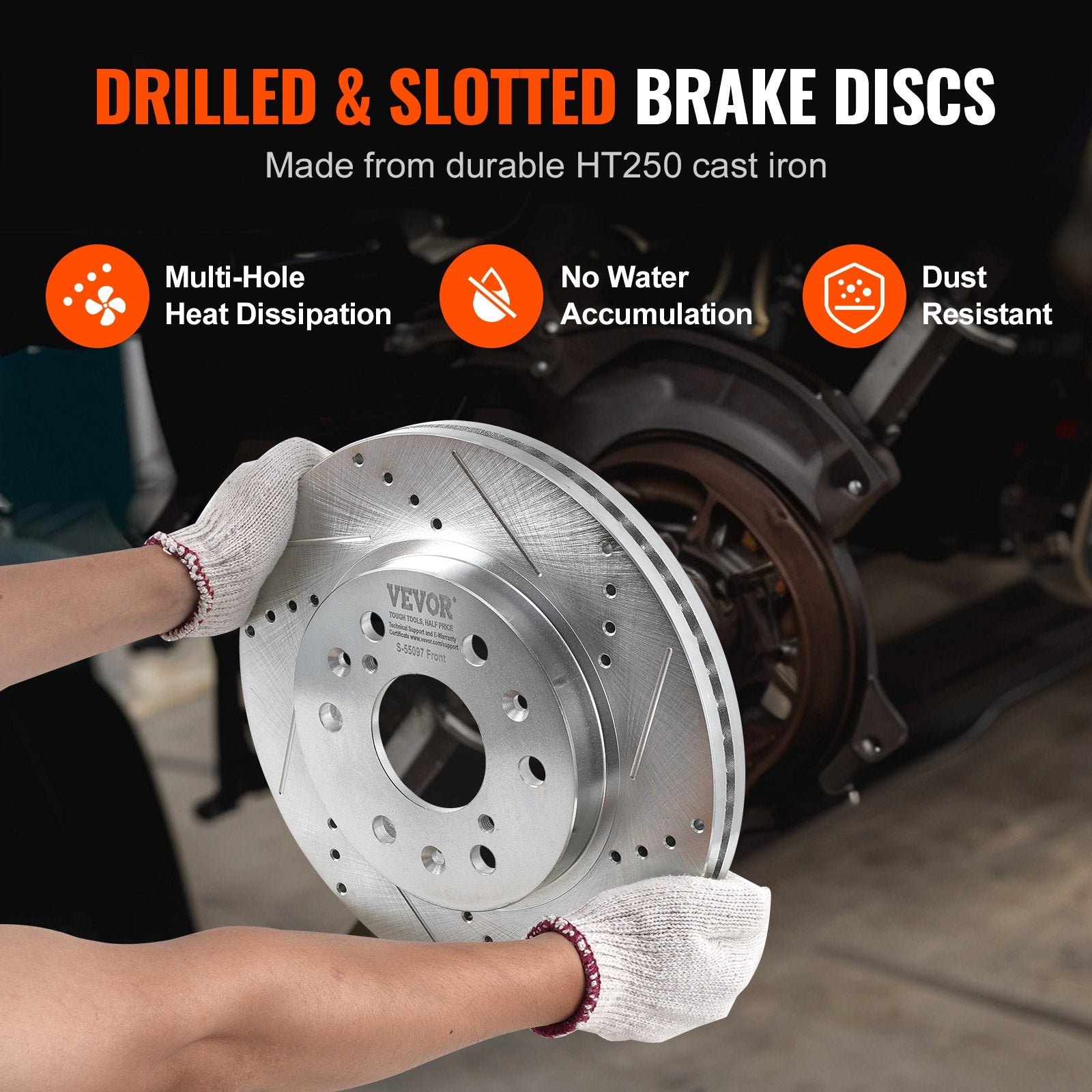 Front&Rear Rotors Disc Brake Pads — view 5
