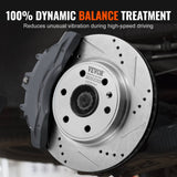 Drilled Slotted Front Brake Rotors — view 7