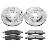 Drilled Slotted Front Brake Rotors — view 10