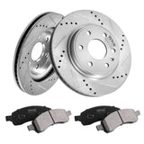 Drilled Slotted Front Brake Rotors — view 11