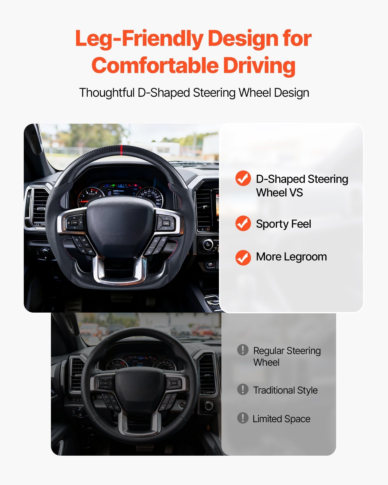Carbon fibre steering wheel for Ford F150 — view 5