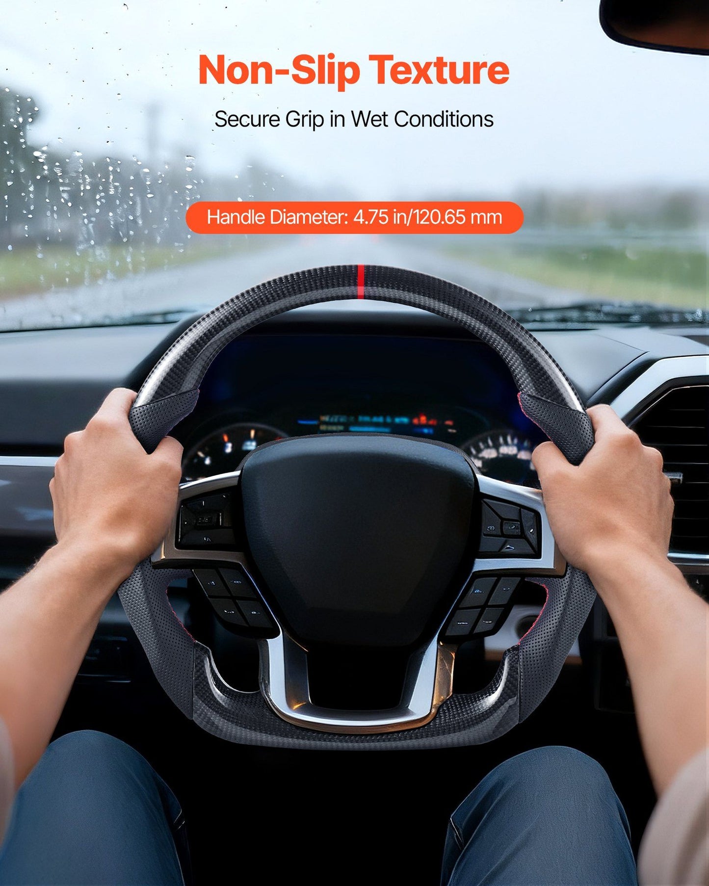 Carbon fibre steering wheel for Ford F150 — view 6