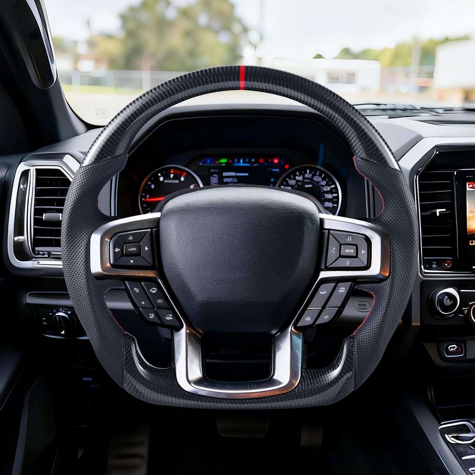 Carbon fibre steering wheel for Ford F150 — view 9