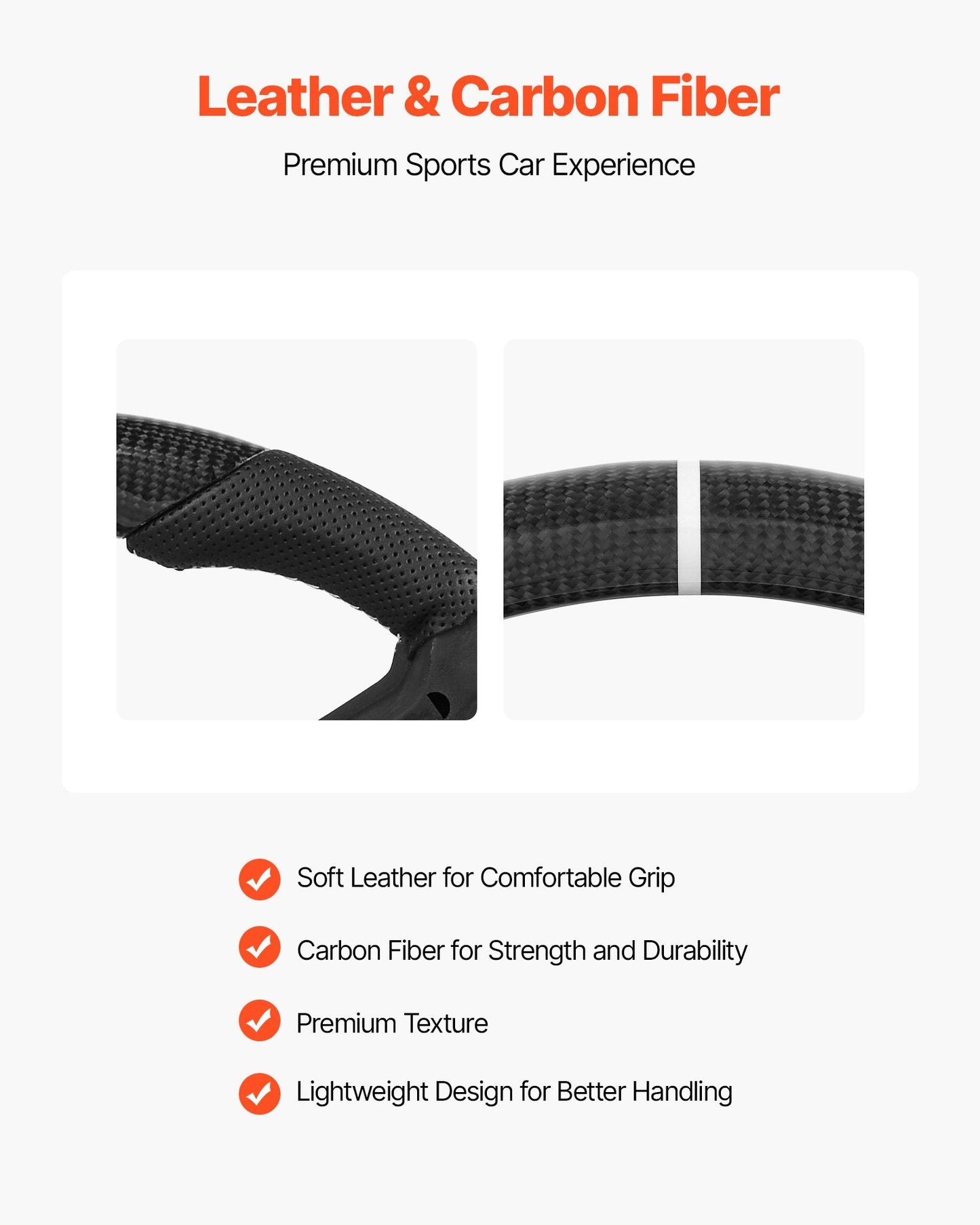 Carbon fibre steering wheel for Ford Mustang — view 4