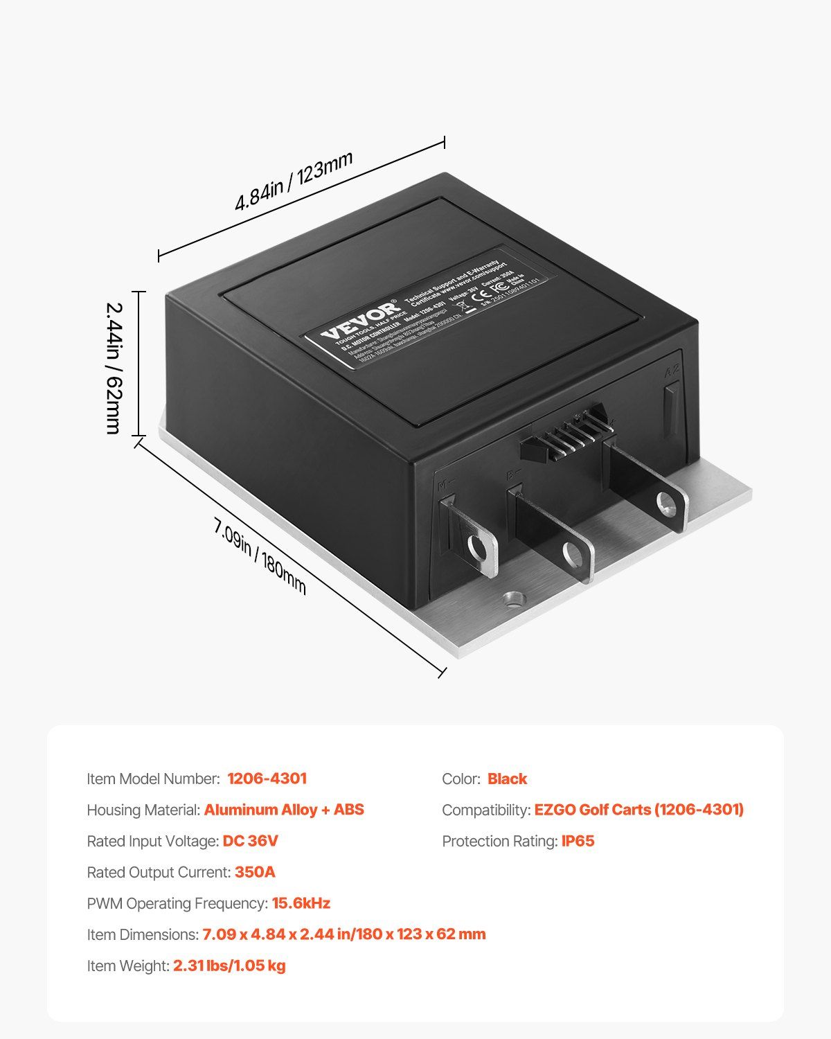 Golf cart speed controller 350 amp EZGO — view 8
