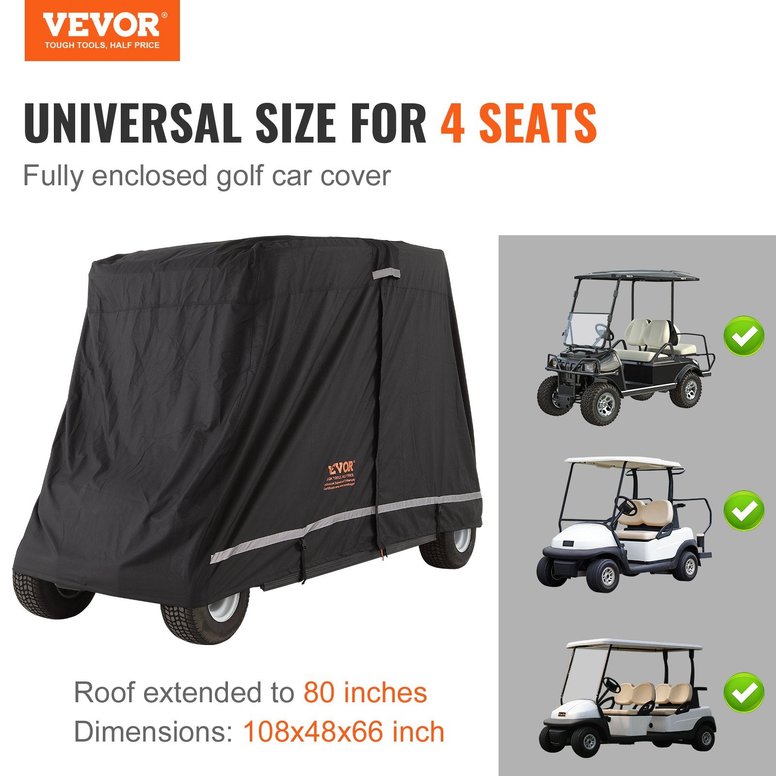 4 Passenger Golf Cart Cover — view 3
