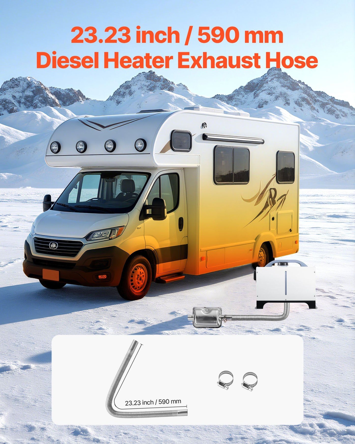 Diesel heater exhaust hose 600 mm — view 3