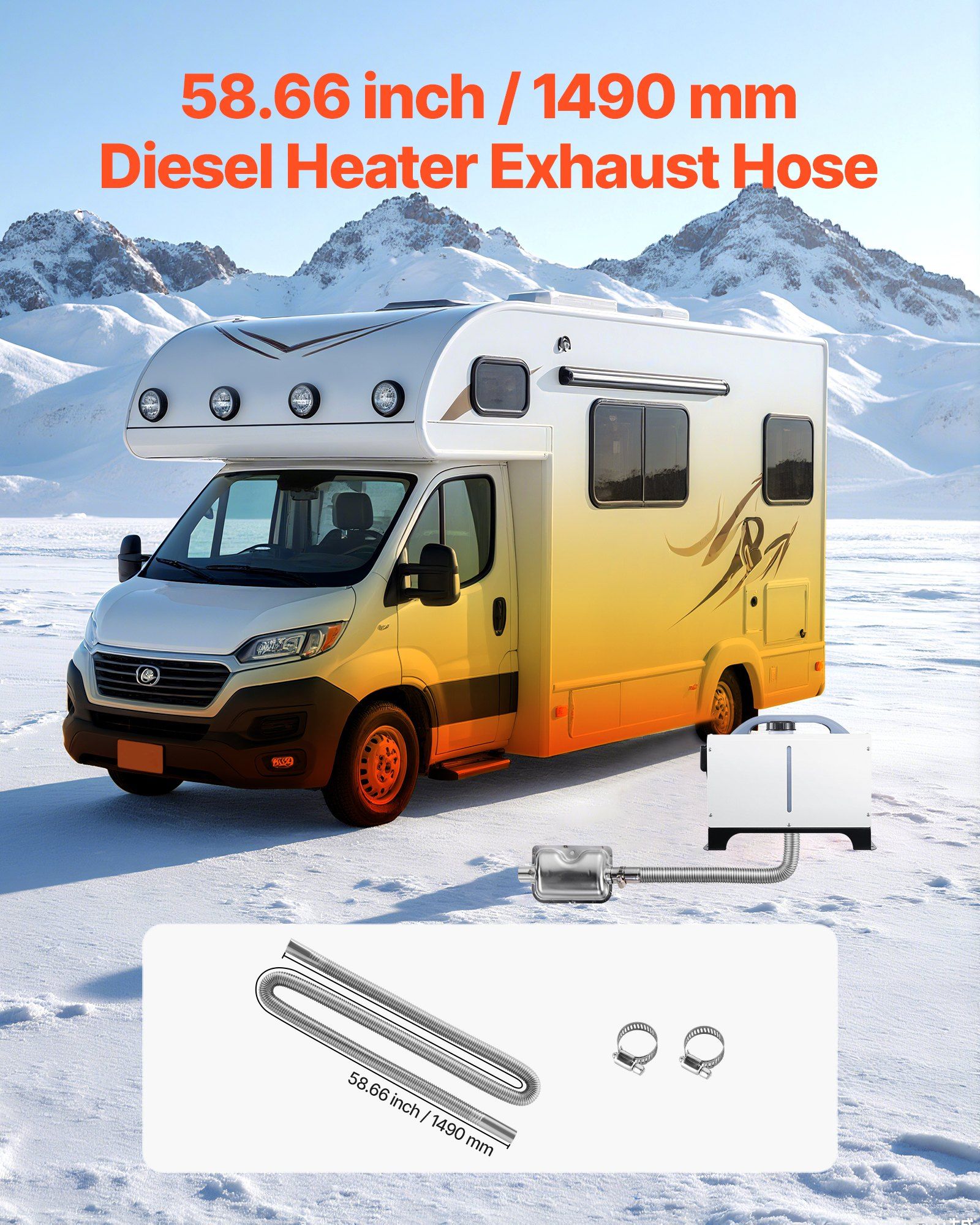 Diesel heater exhaust hose 1490 mm — view 3