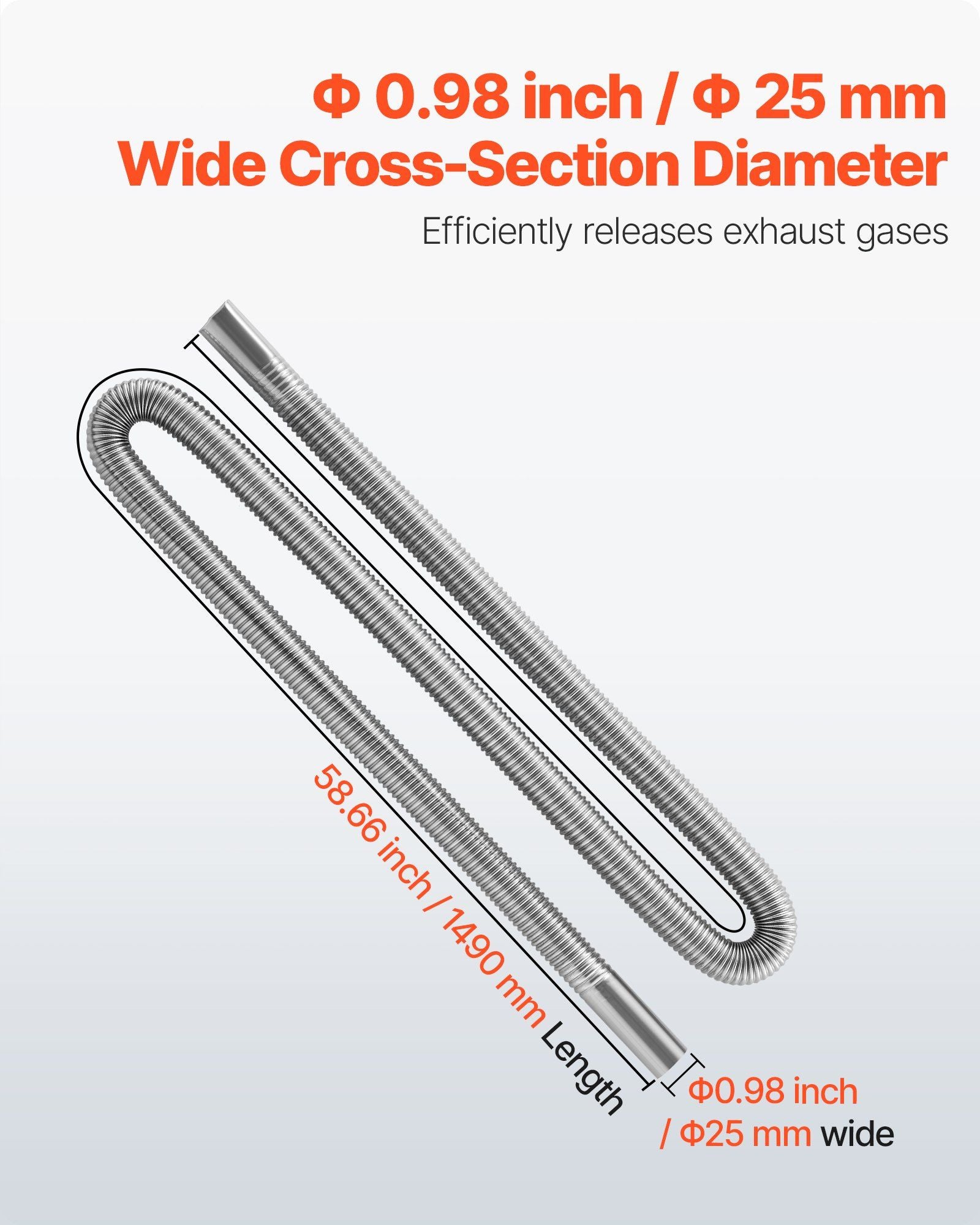 Diesel heater exhaust hose 1490 mm — view 5
