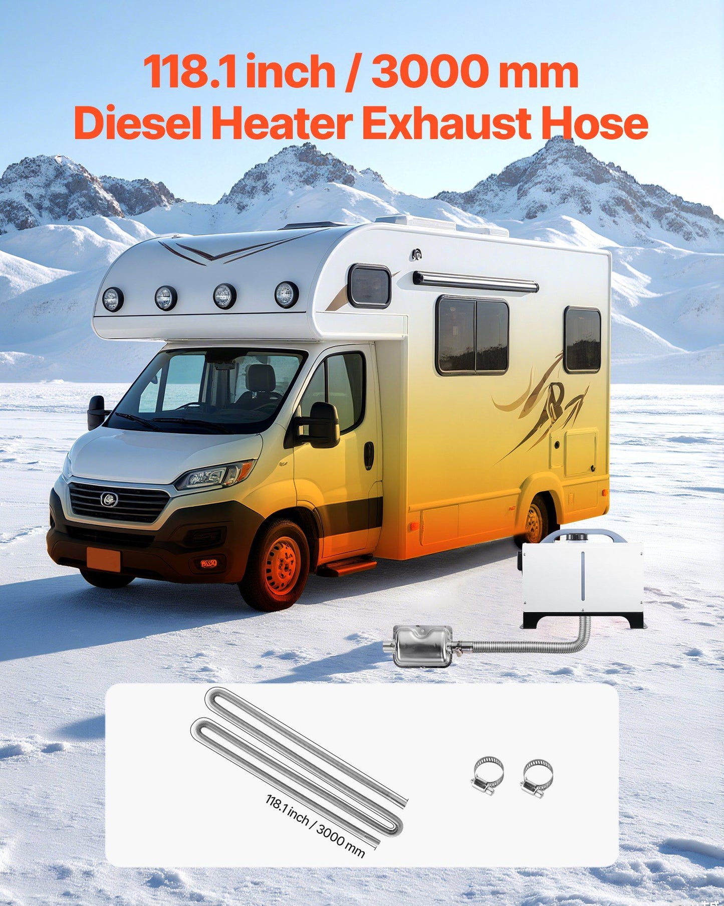 Diesel heater exhaust hose 3000 mm — view 3