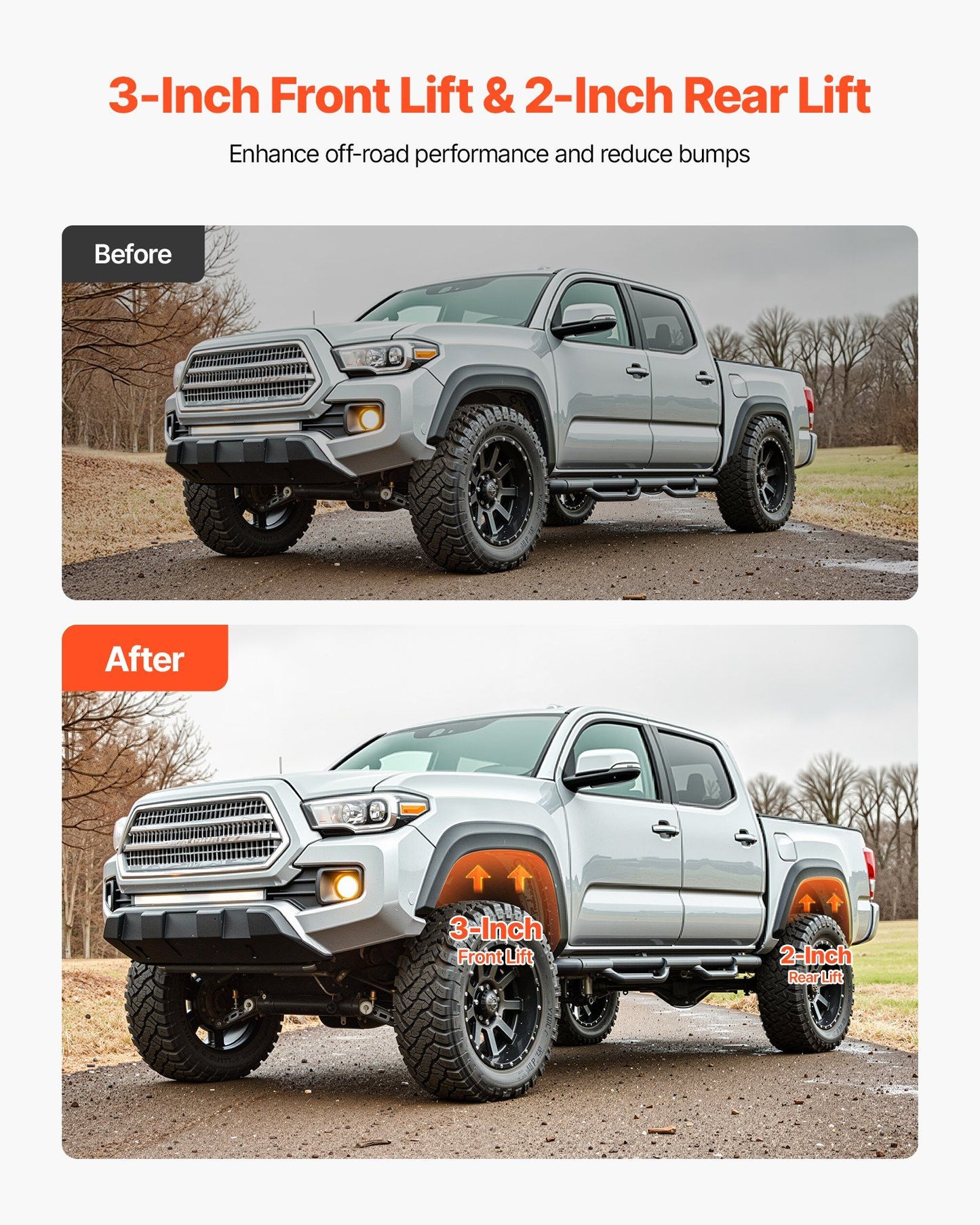 76.2 mm Front and 50.8 mm Rear — view 3