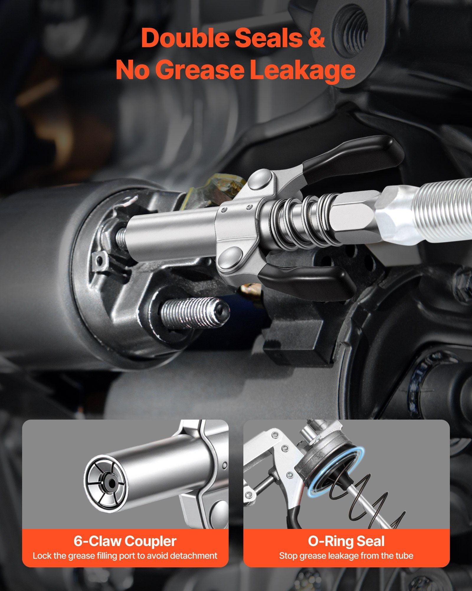 Pistol grip grease gun 8000 PSI — view 4