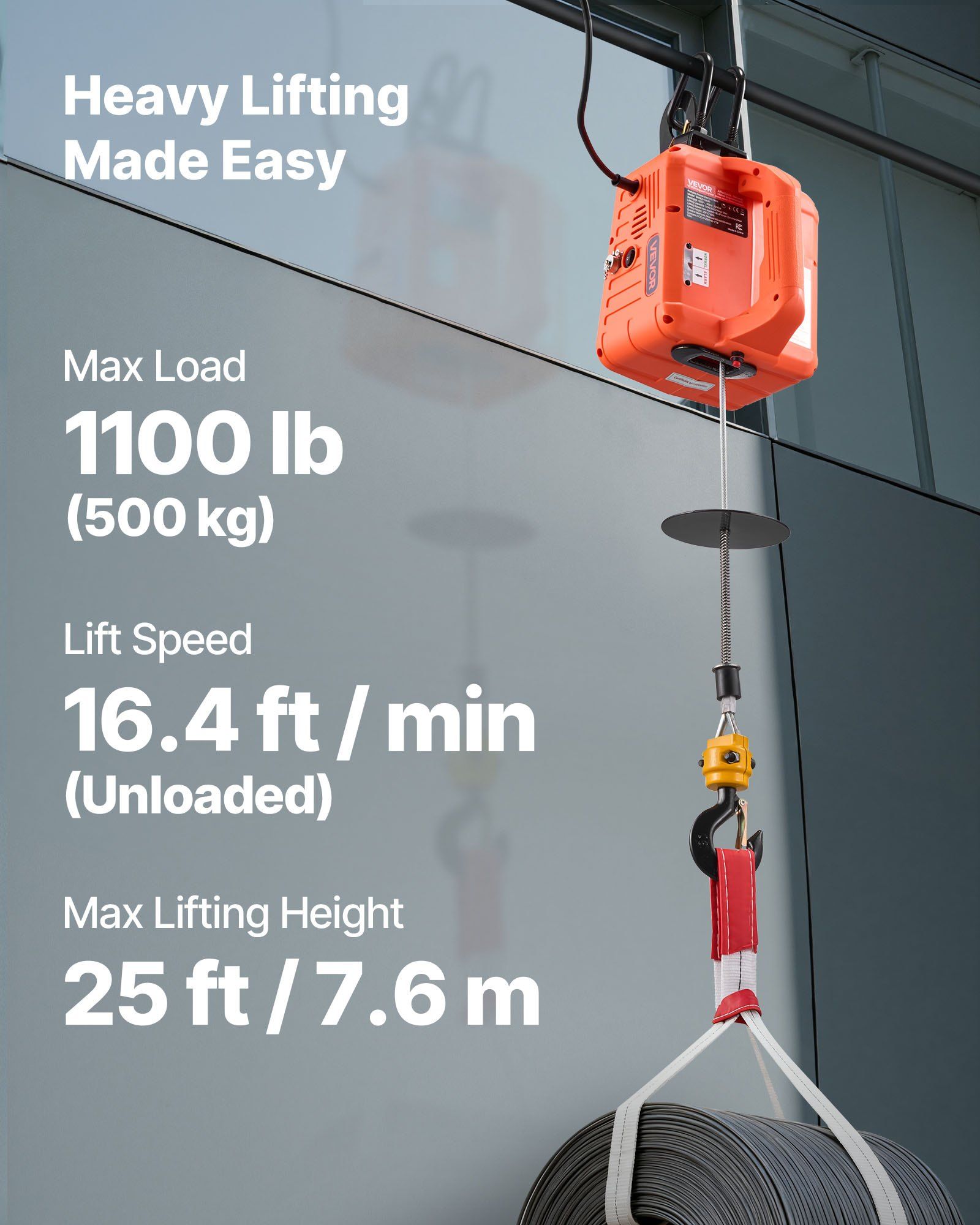 3-in-1 Electric Hoist Winch — view 3
