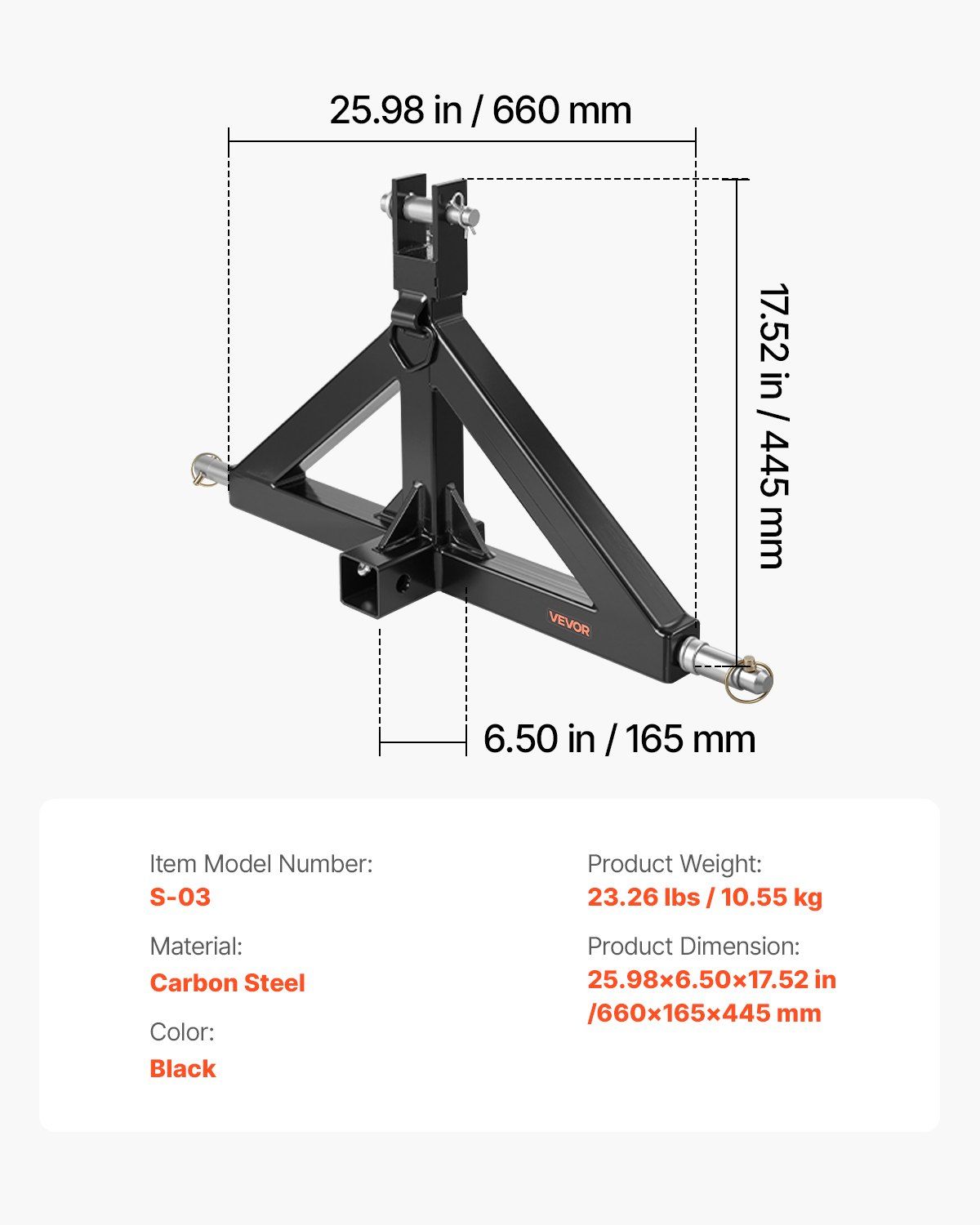3 Point Hitch Receiver with 2 — view 8