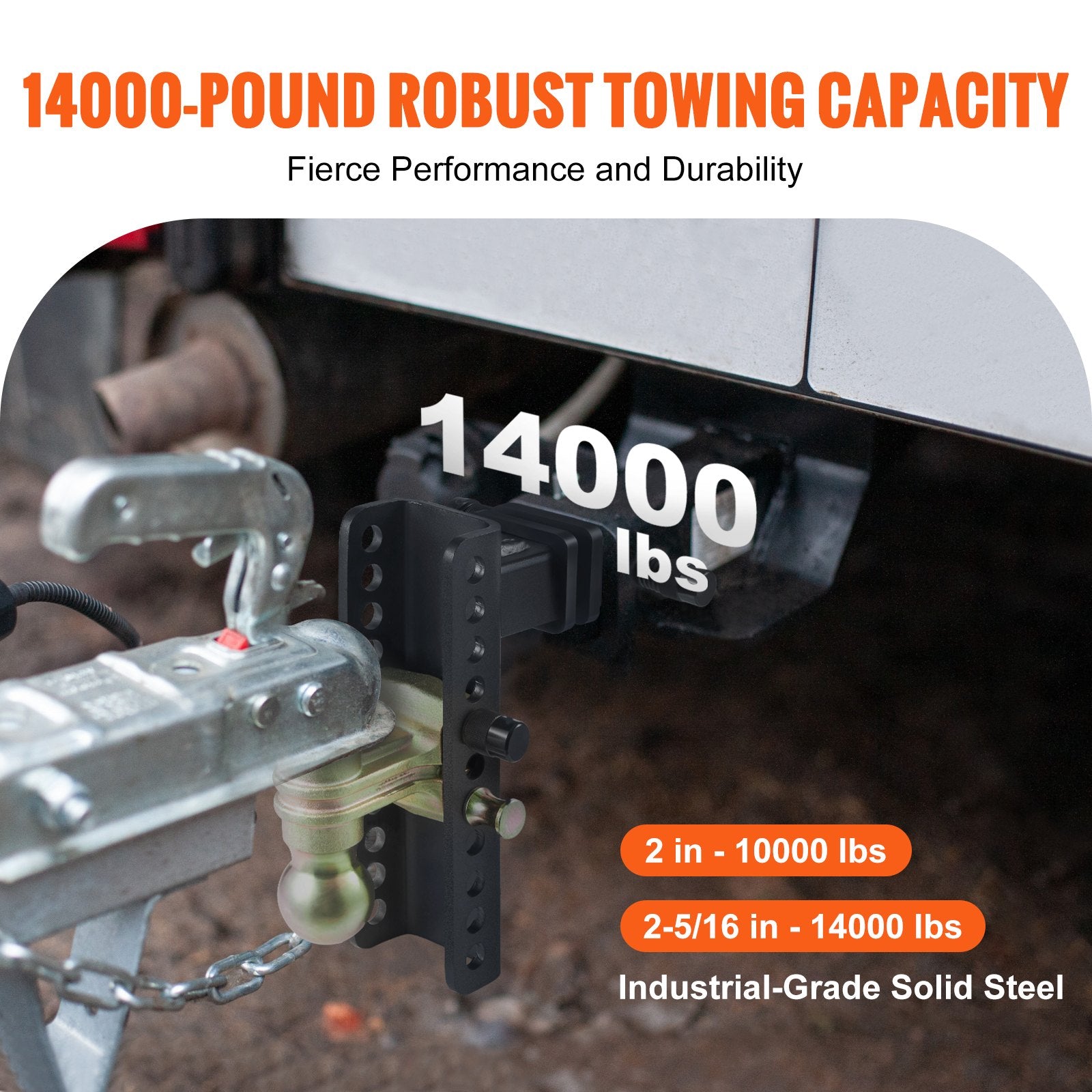 Adjustable Trailer Hitch 203.2 mm Drop — view 4