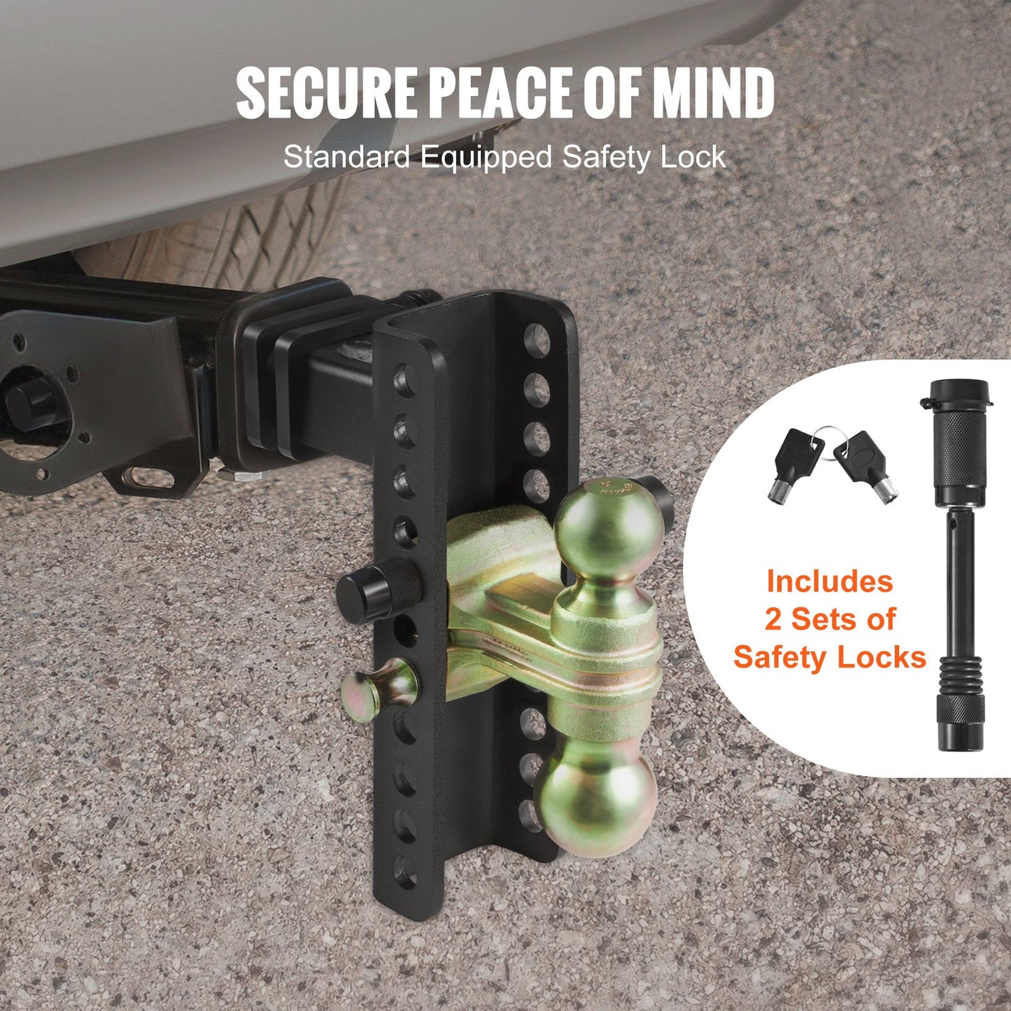 Adjustable Trailer Hitch 203.2 mm Drop — view 6