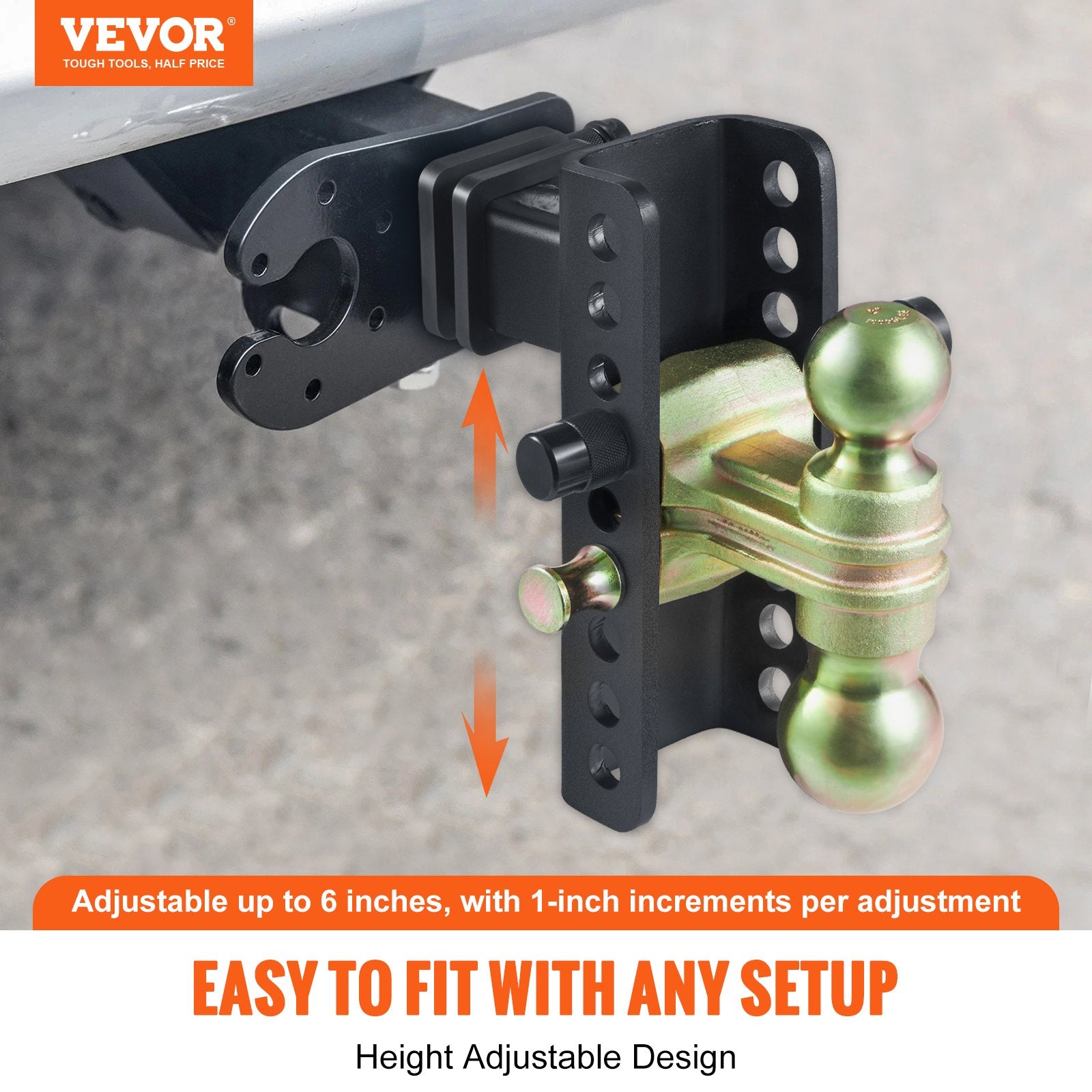 Adjustable Trailer Hitch, 152.4 mm — view 3