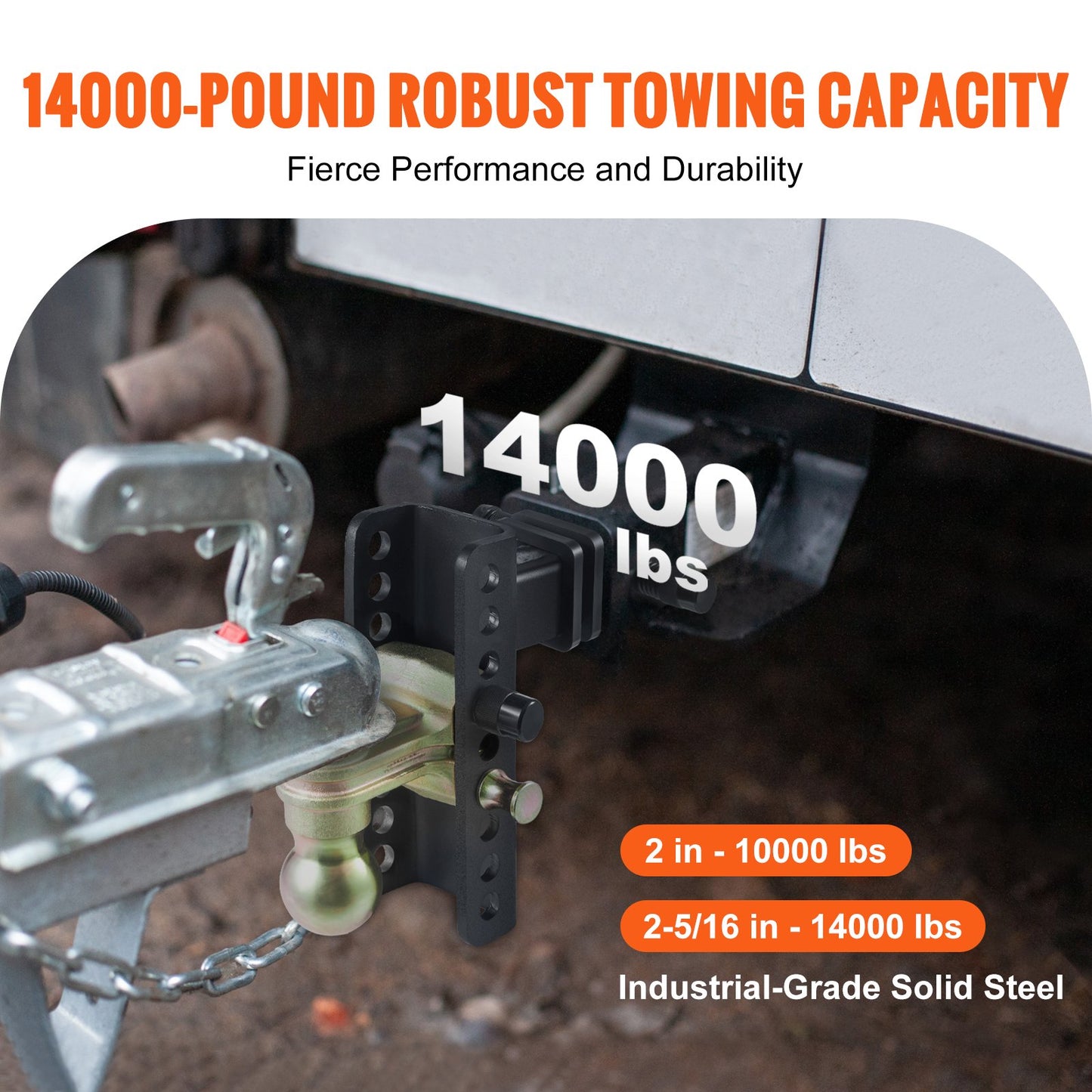 Adjustable Trailer Hitch, 152.4 mm — view 4