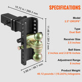 Adjustable Trailer Hitch, 203.2 mm — view 8