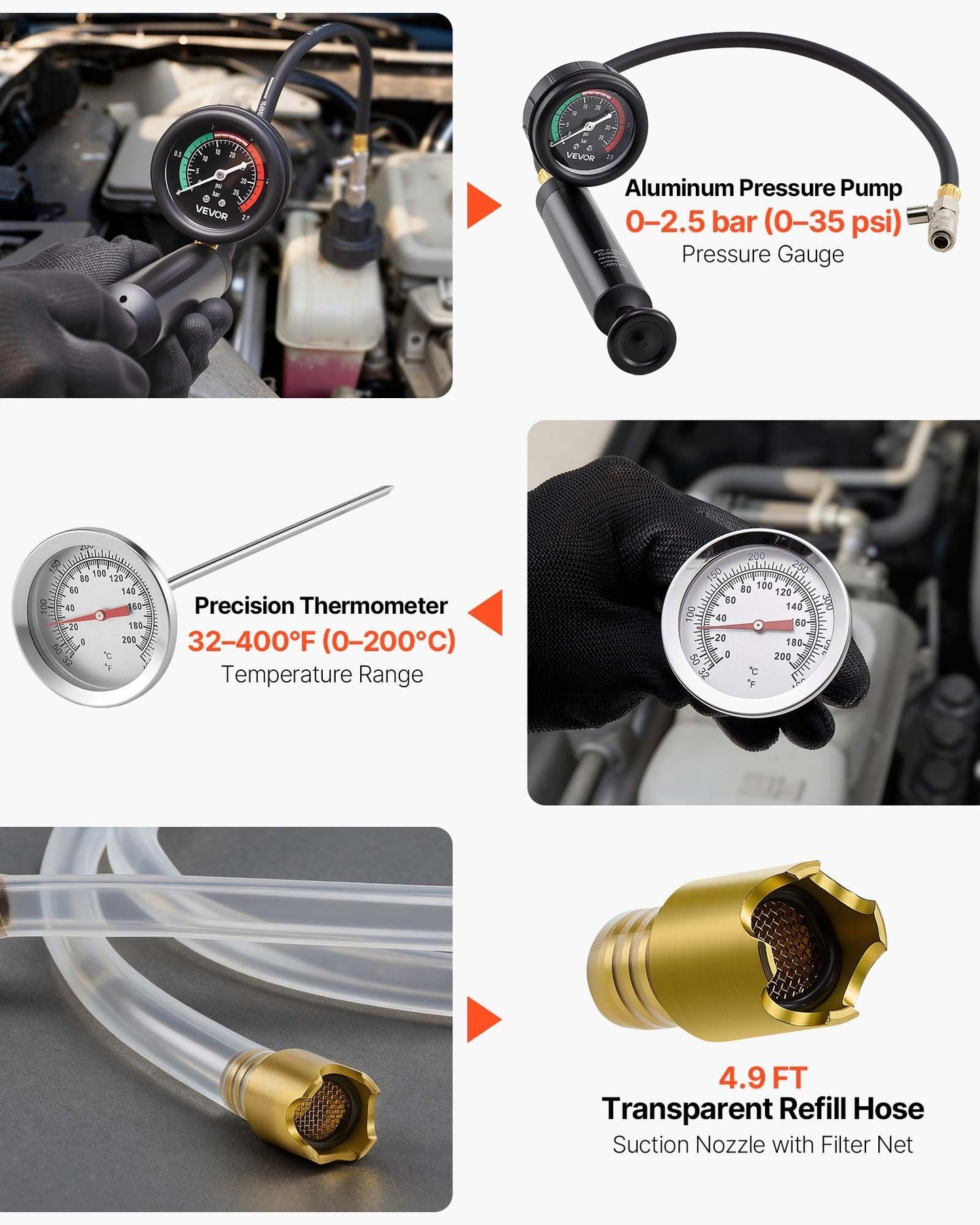 Coolant Pressure Tester Kit — view 7