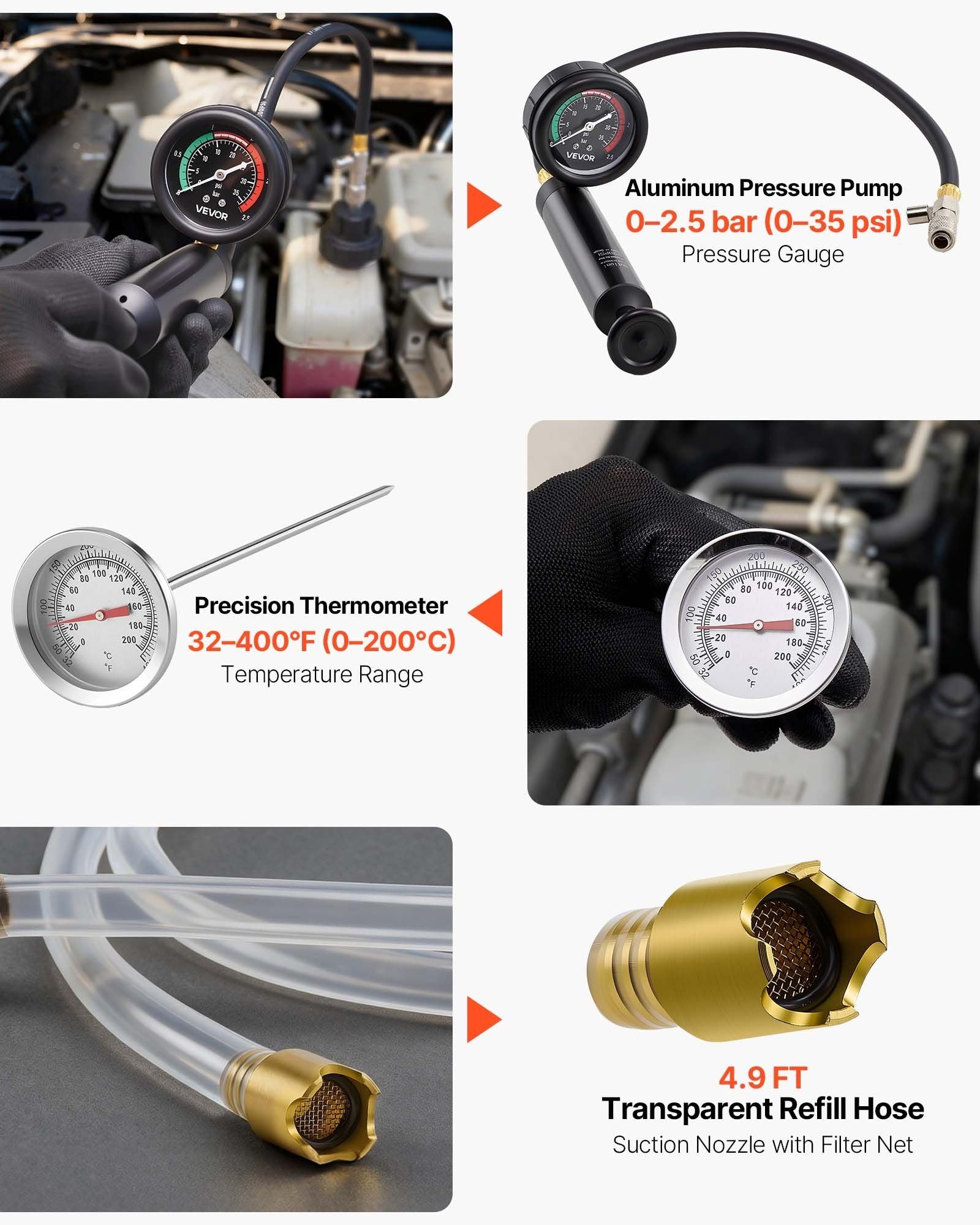 Coolant Pressure Tester Kit — view 7