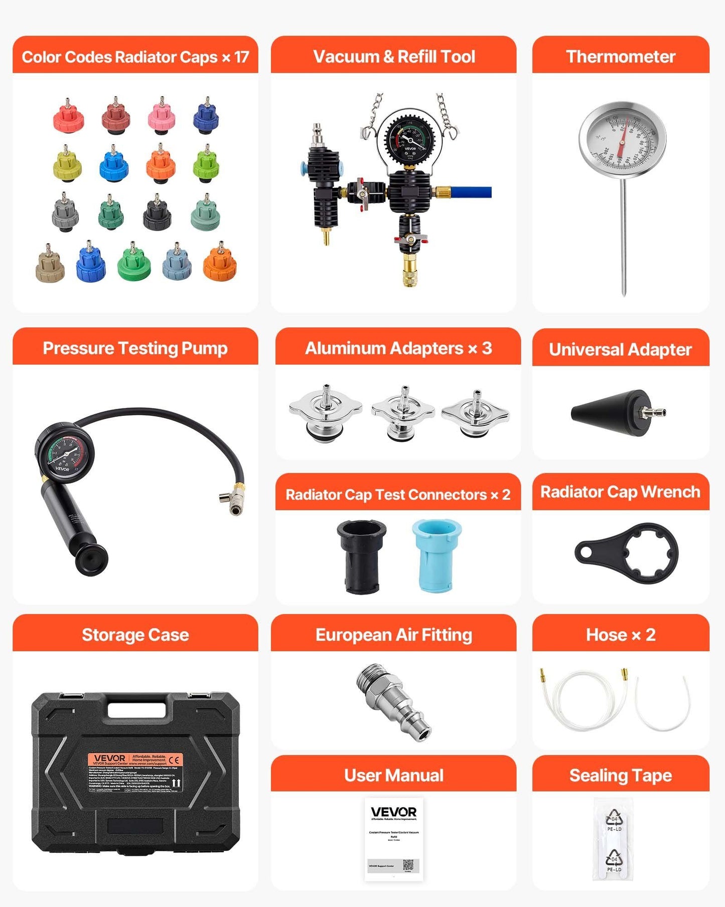 Coolant Pressure Tester Kit — view 8