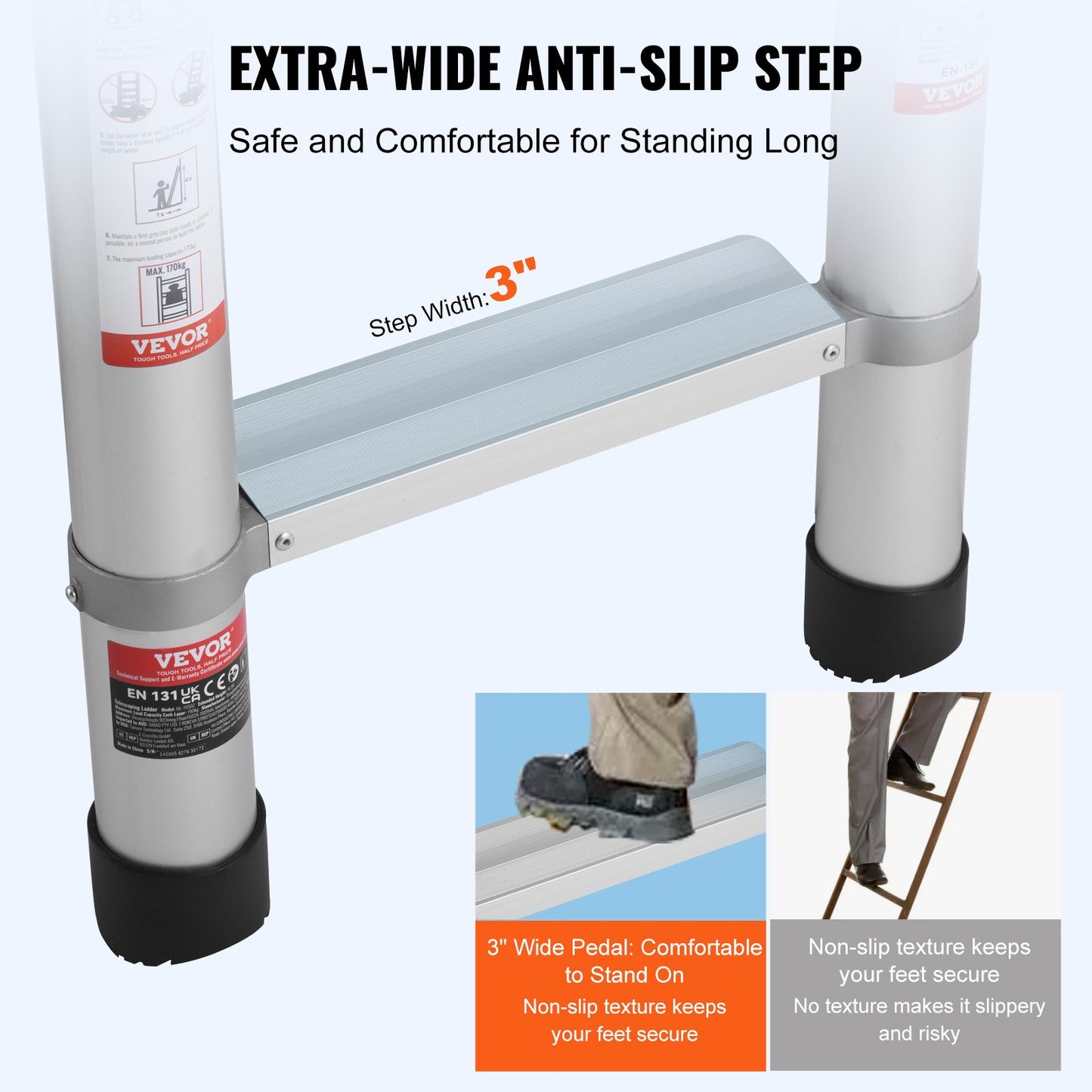 Telescoping Extension Ladder 16.5FT Multi-button — view 4