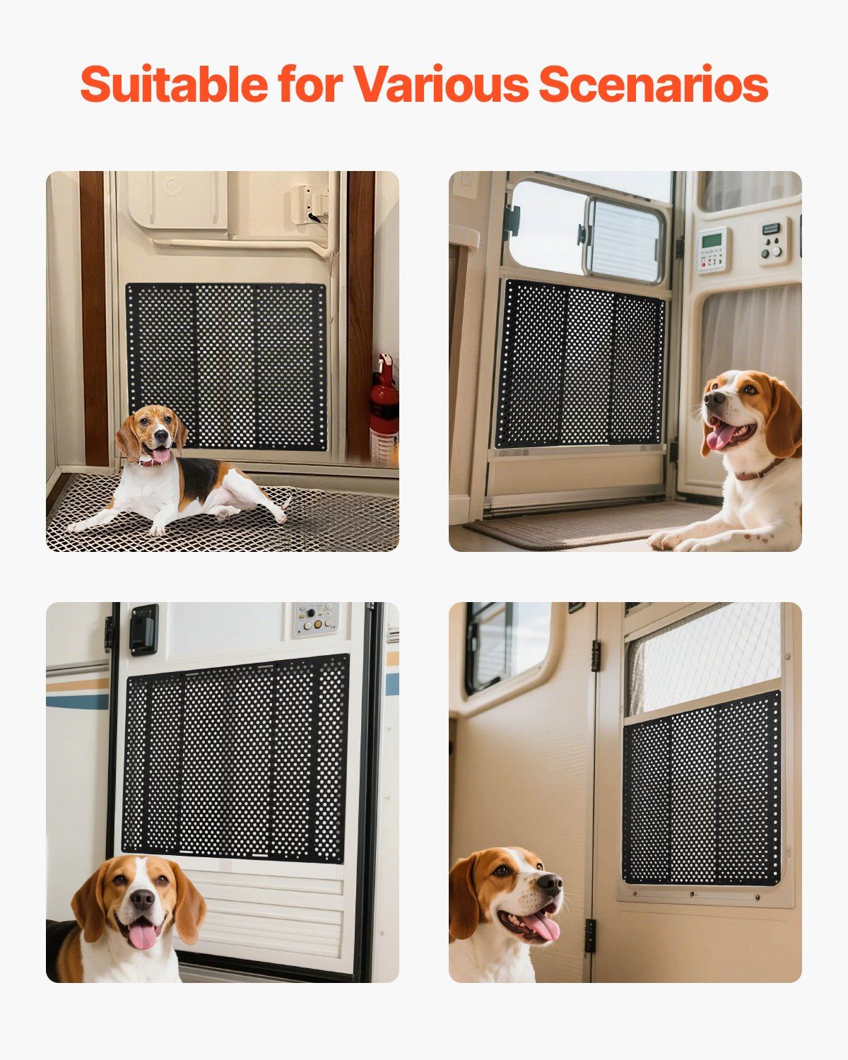 RV screen door protector, black — view 7