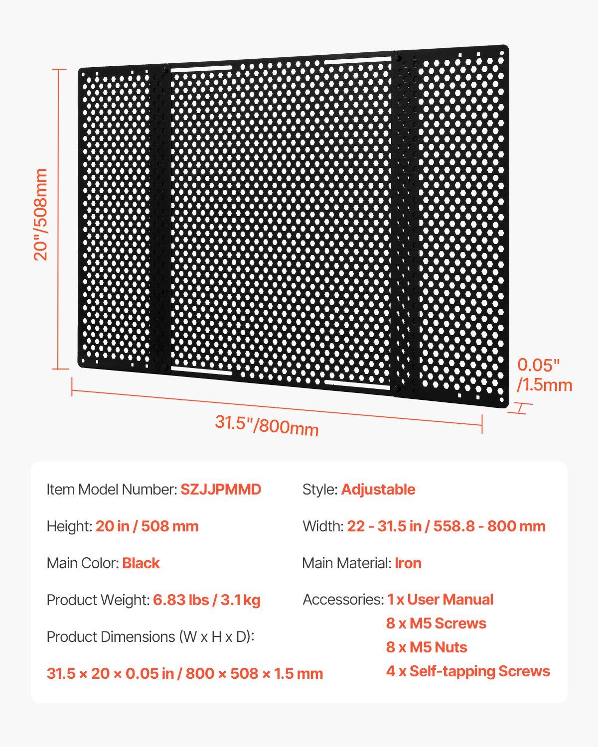 RV screen door protector, black — view 8