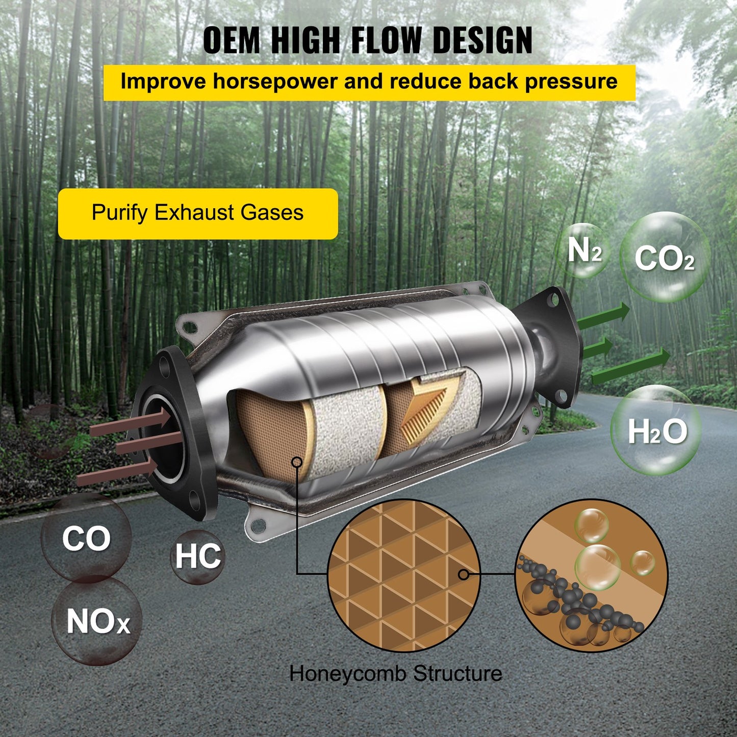 Catalytic Converter Compatible with 1998-2002 — view 4