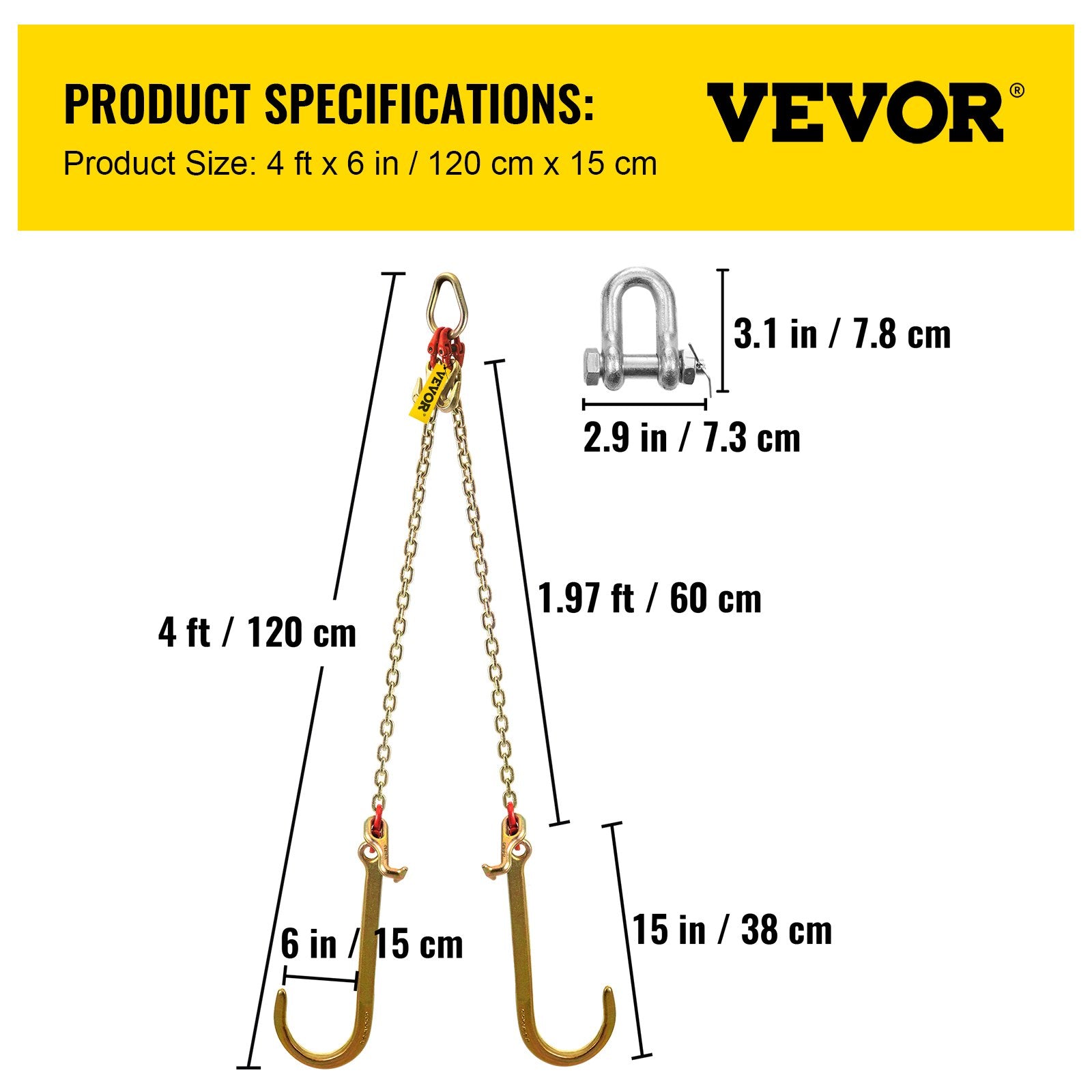 V Bridle Chain, 5/16 in — view 8