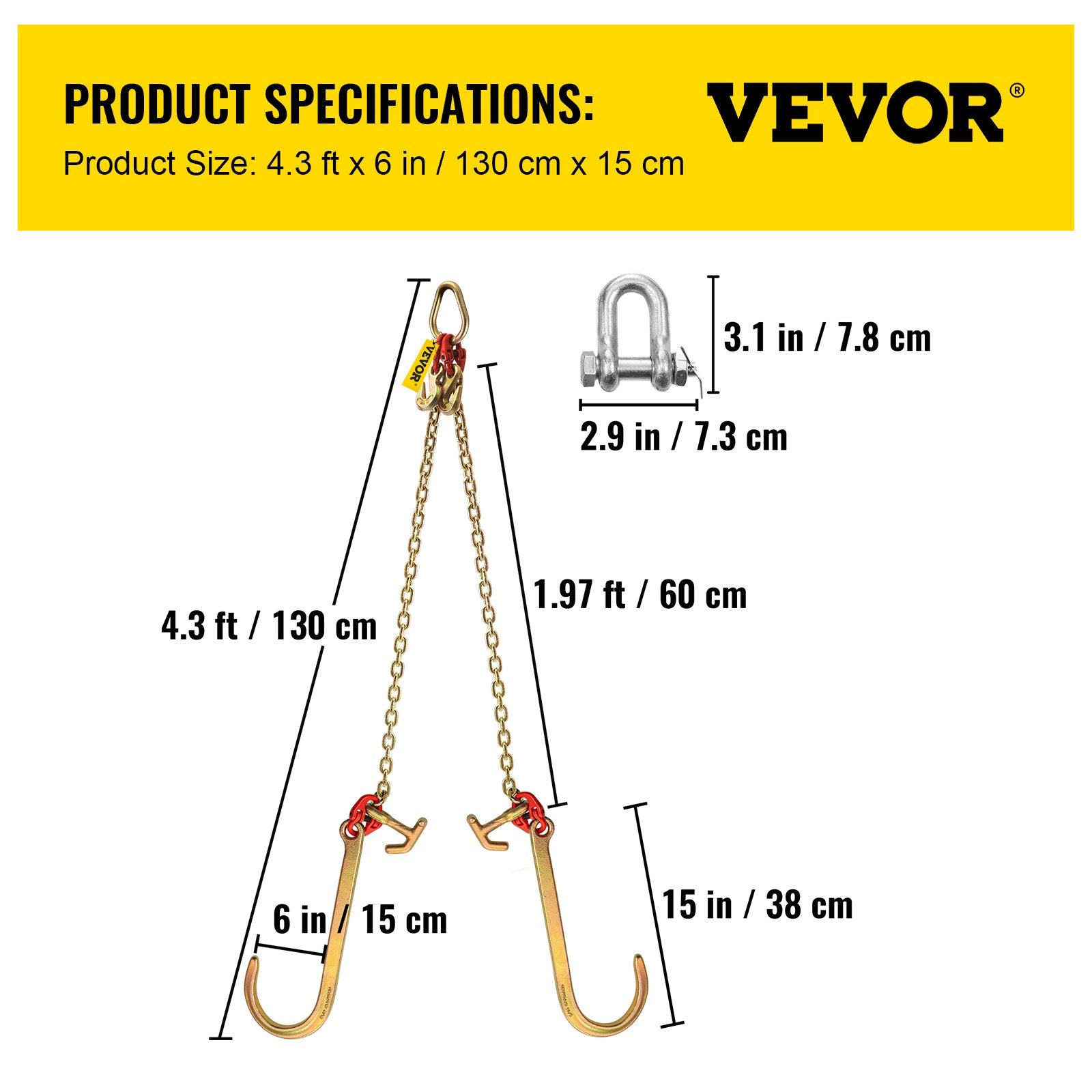V Bridle Chain, 5/16 in — view 8
