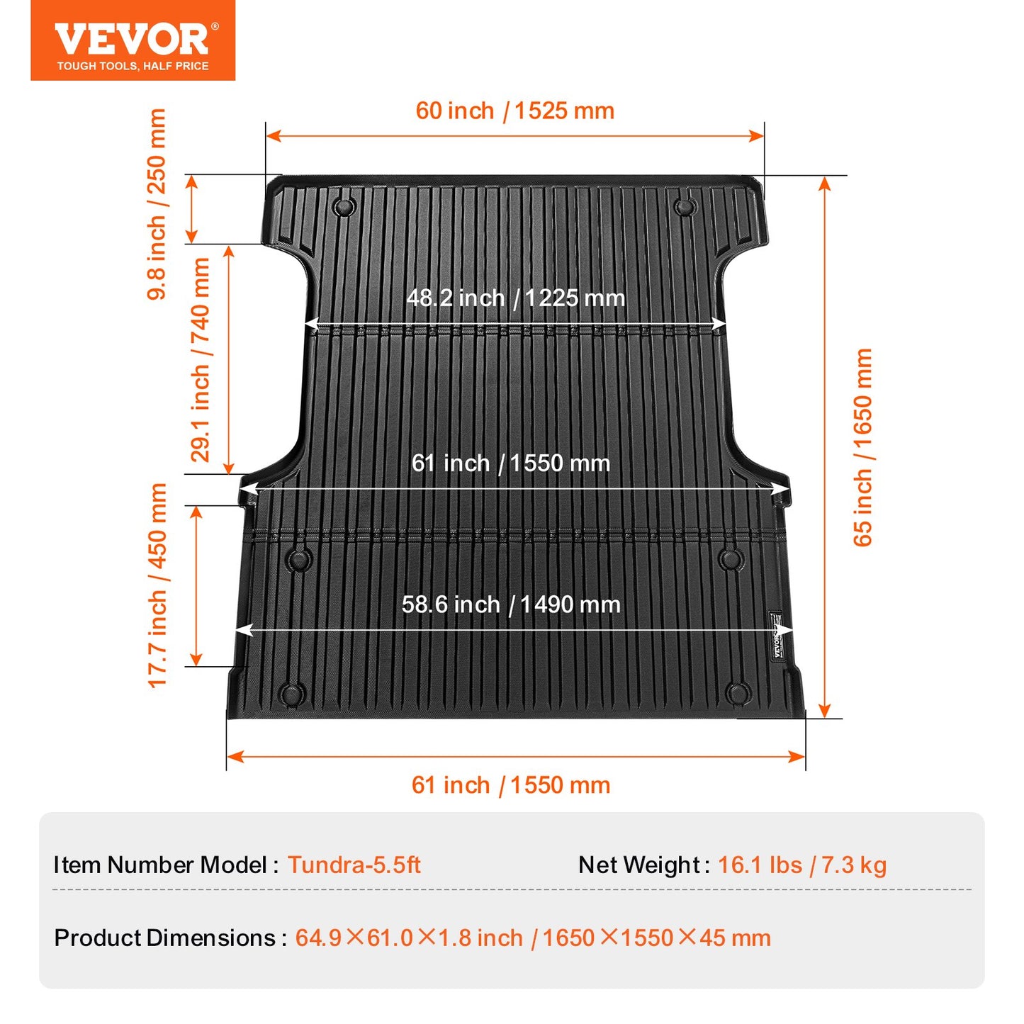 Truck Bed Mat Fit 2022-2024 — view 8