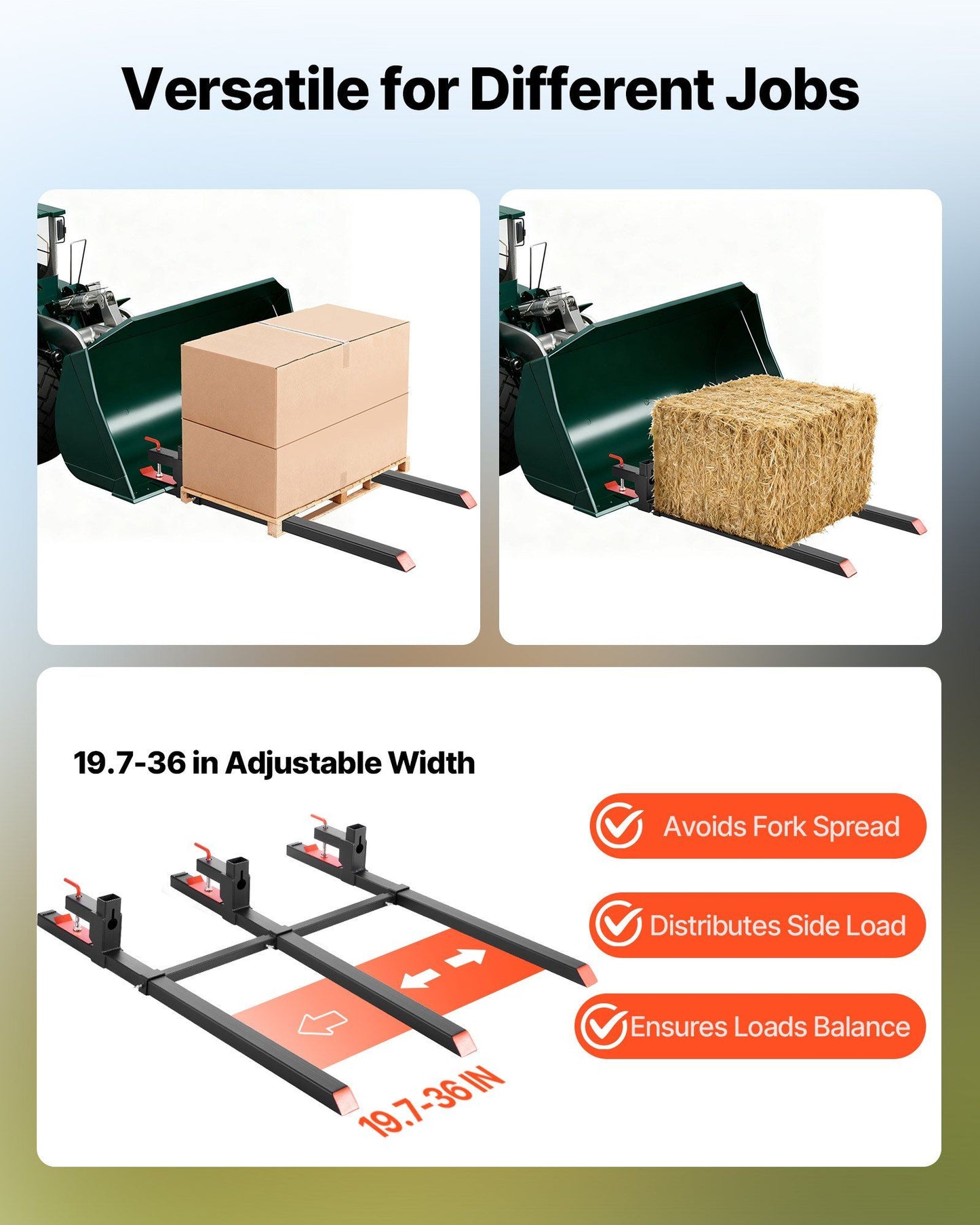 Pallet Forks 907 kg Clamp on Pallet — view 5