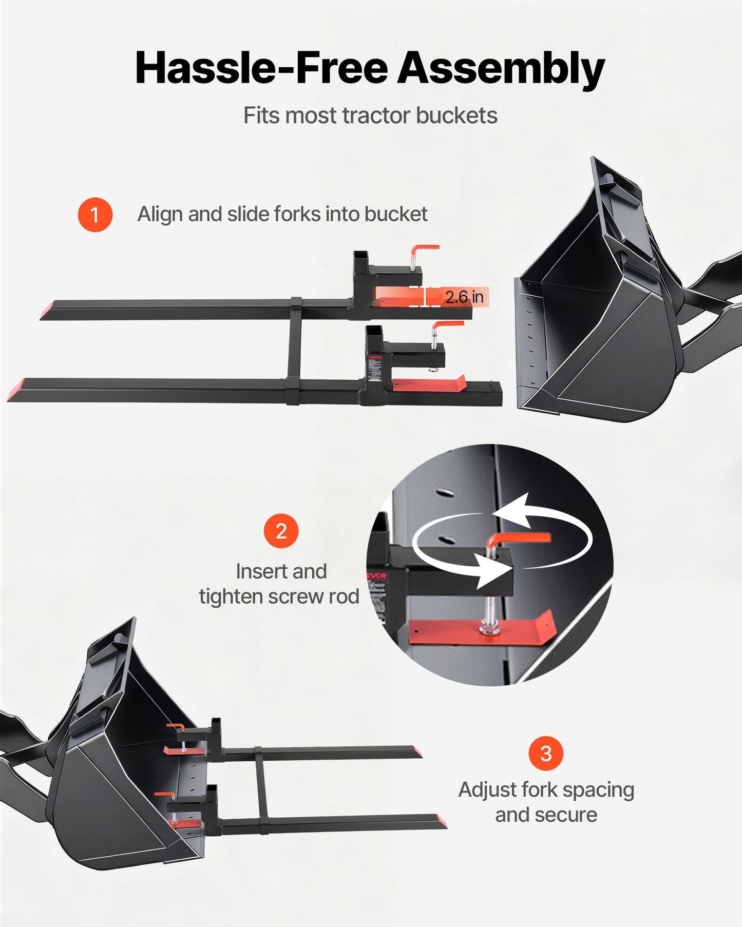 Pallet Forks 907 kg Clamp on Pallet — view 6