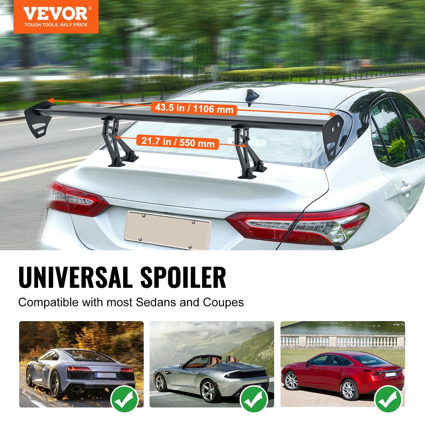 Universal Rear Spoiler GT Style — view 3