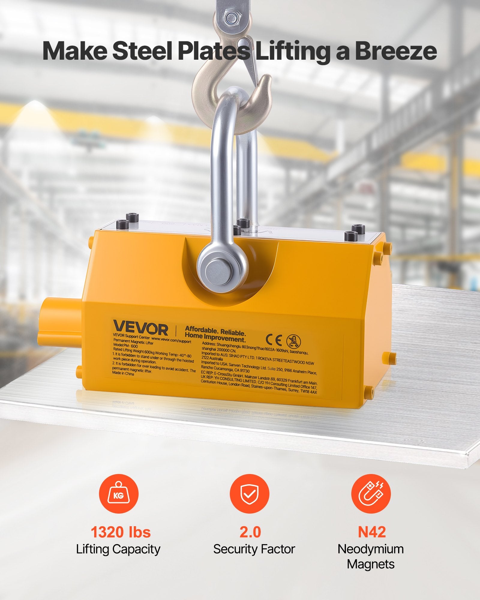 Permanent Magnetic Lifter, 600 kg — view 3