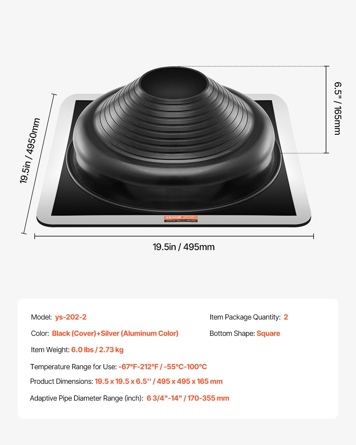 2 Pcs Metal Roof Pipe — view 8