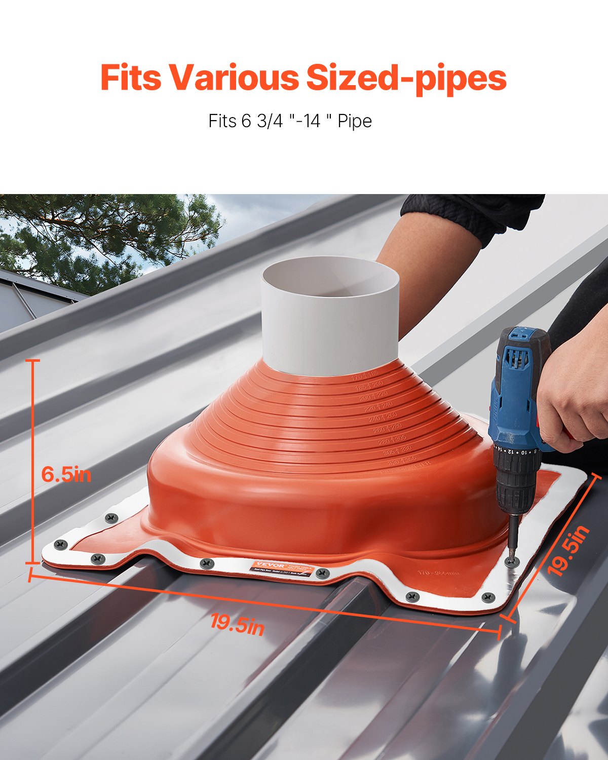 2 Pcs Metal Roof Pipe — view 3