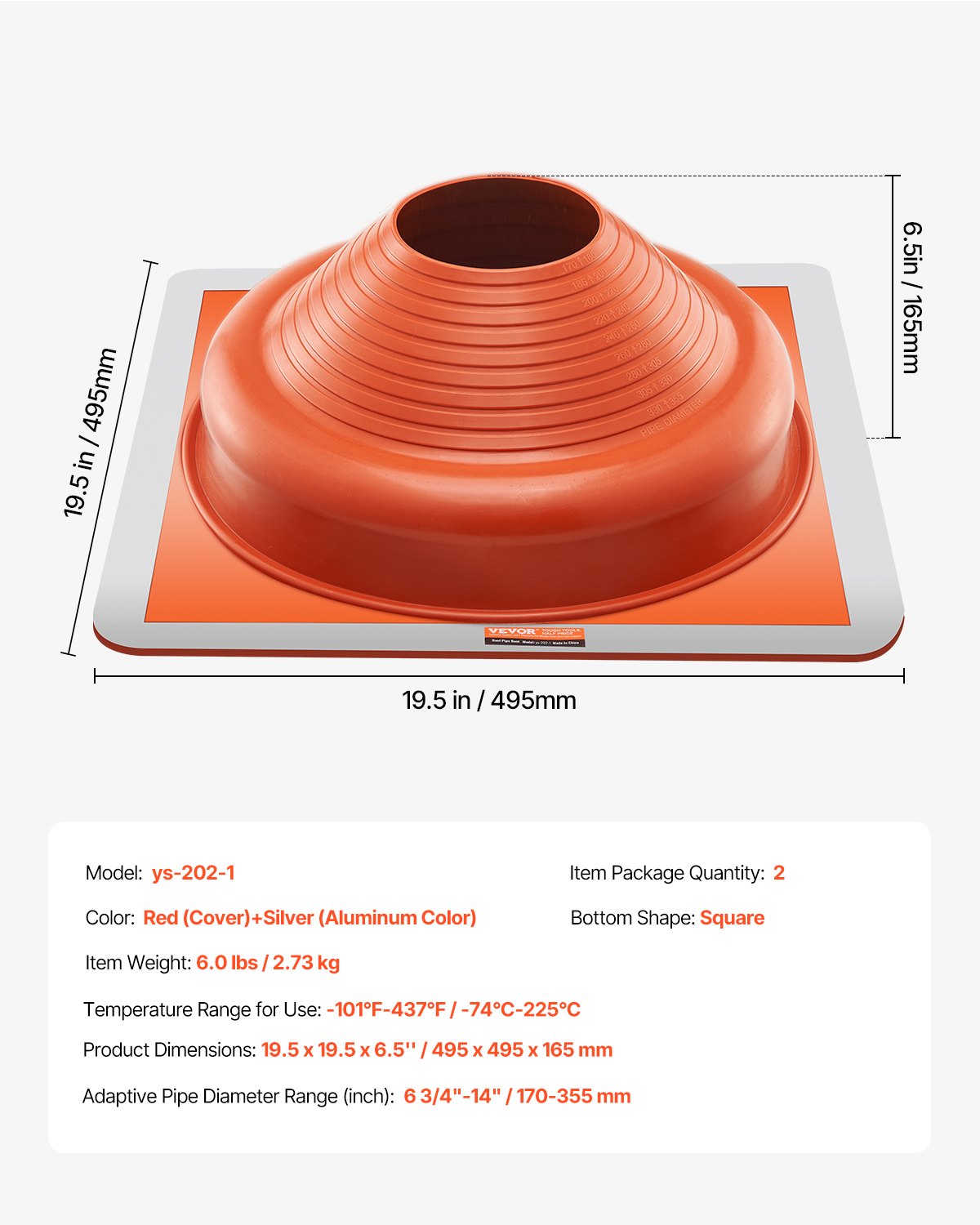 2 Pcs Metal Roof Pipe — view 8