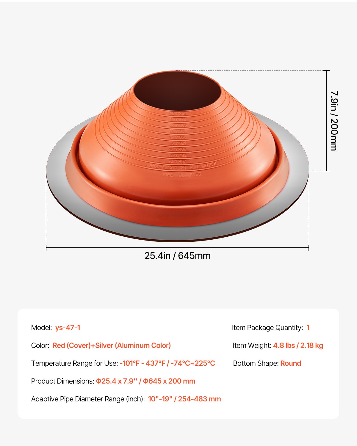 Metal Roof Pipe Flashing Boot — view 8
