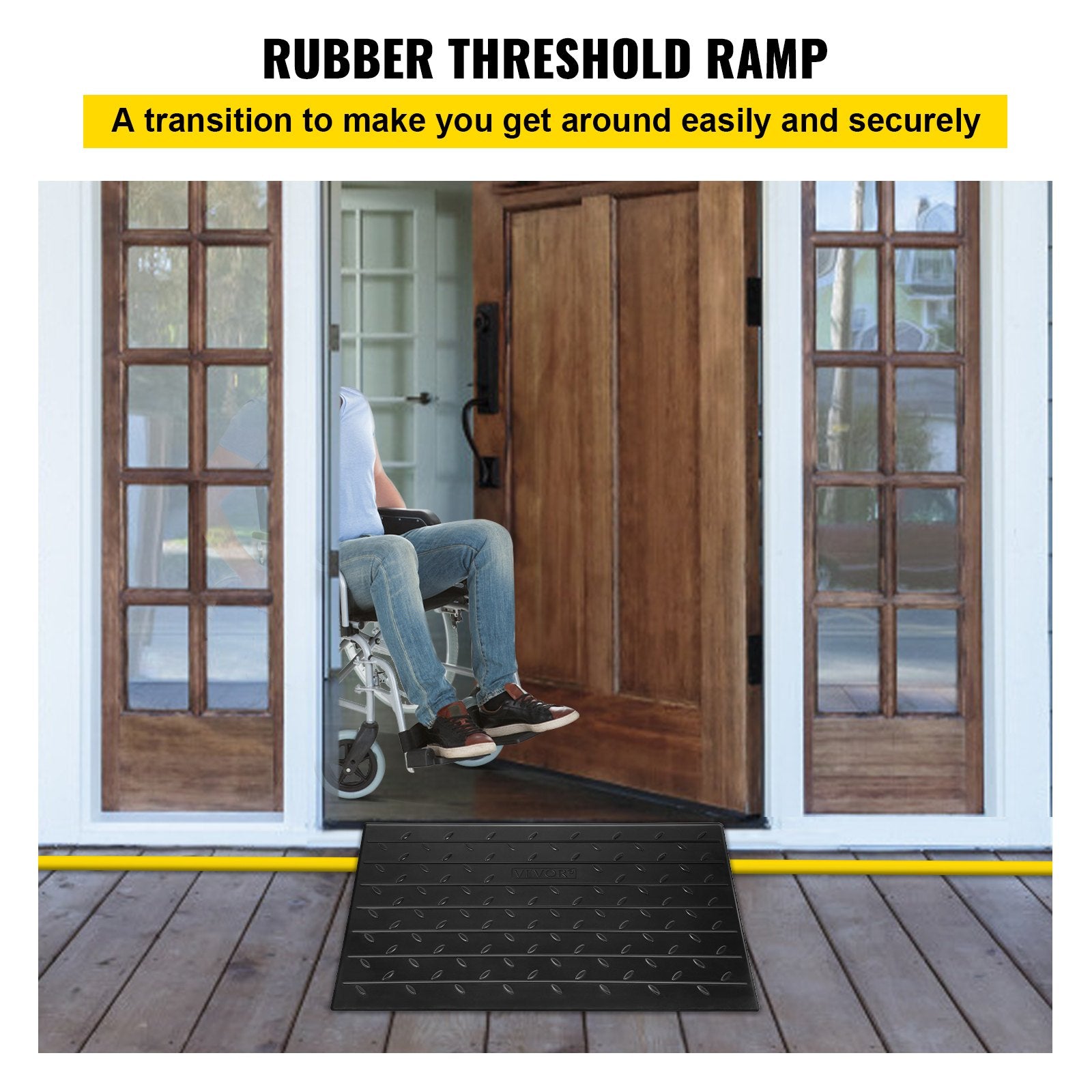 Rubber Threshold Ramp, 4 Rise — view 3