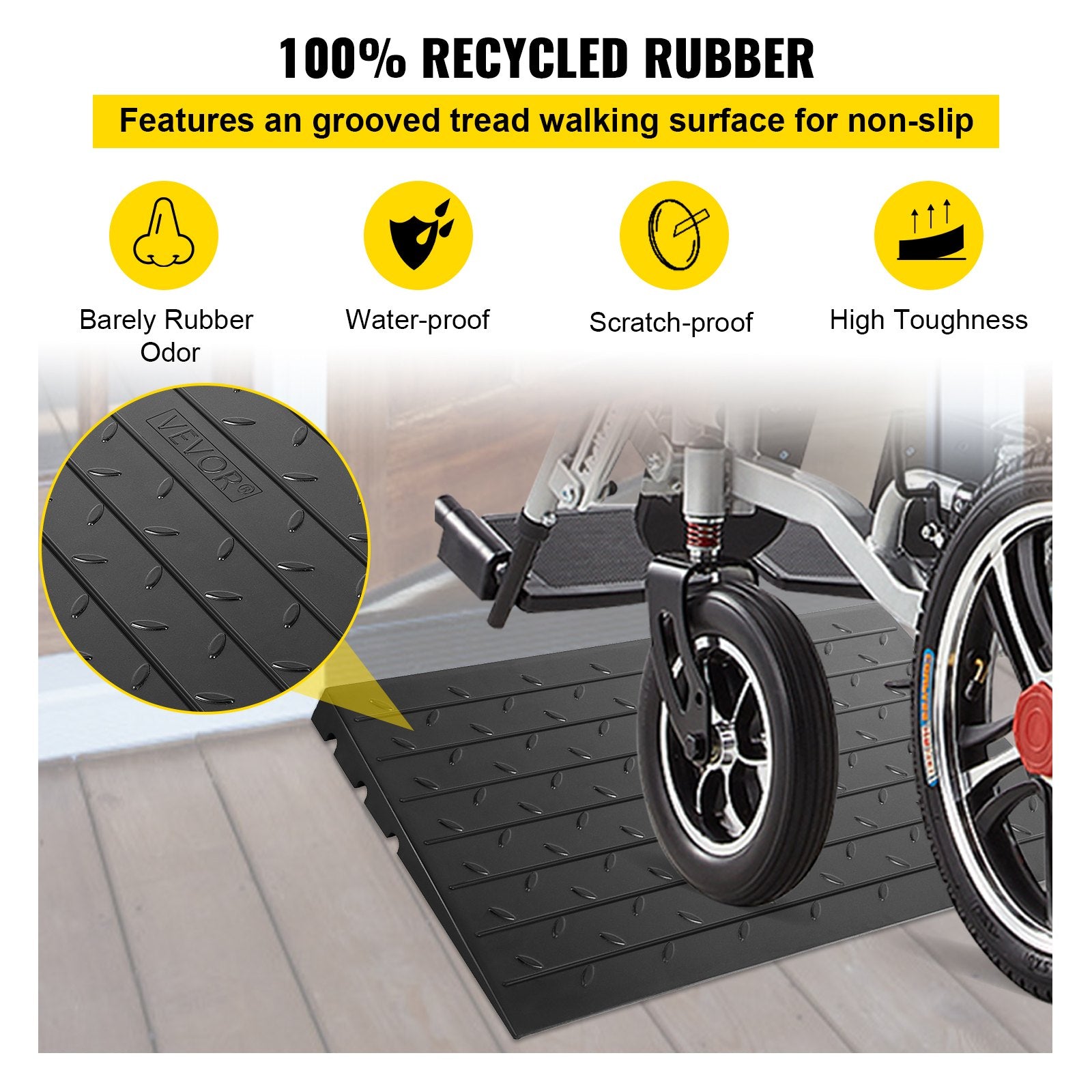 Rubber Threshold Ramp, 4 Rise — view 5