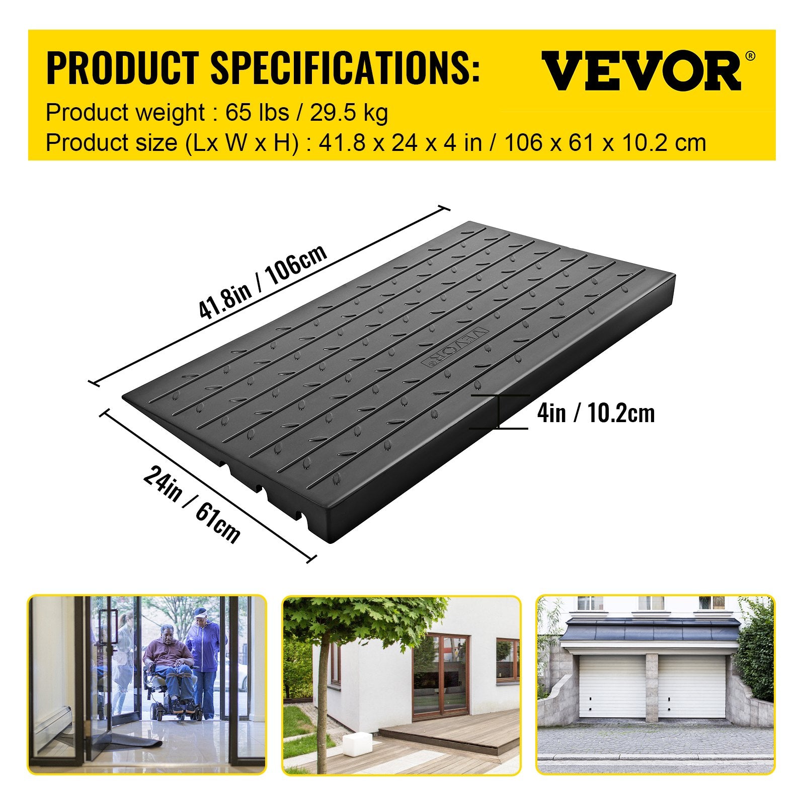 Rubber Threshold Ramp, 4 Rise — view 8