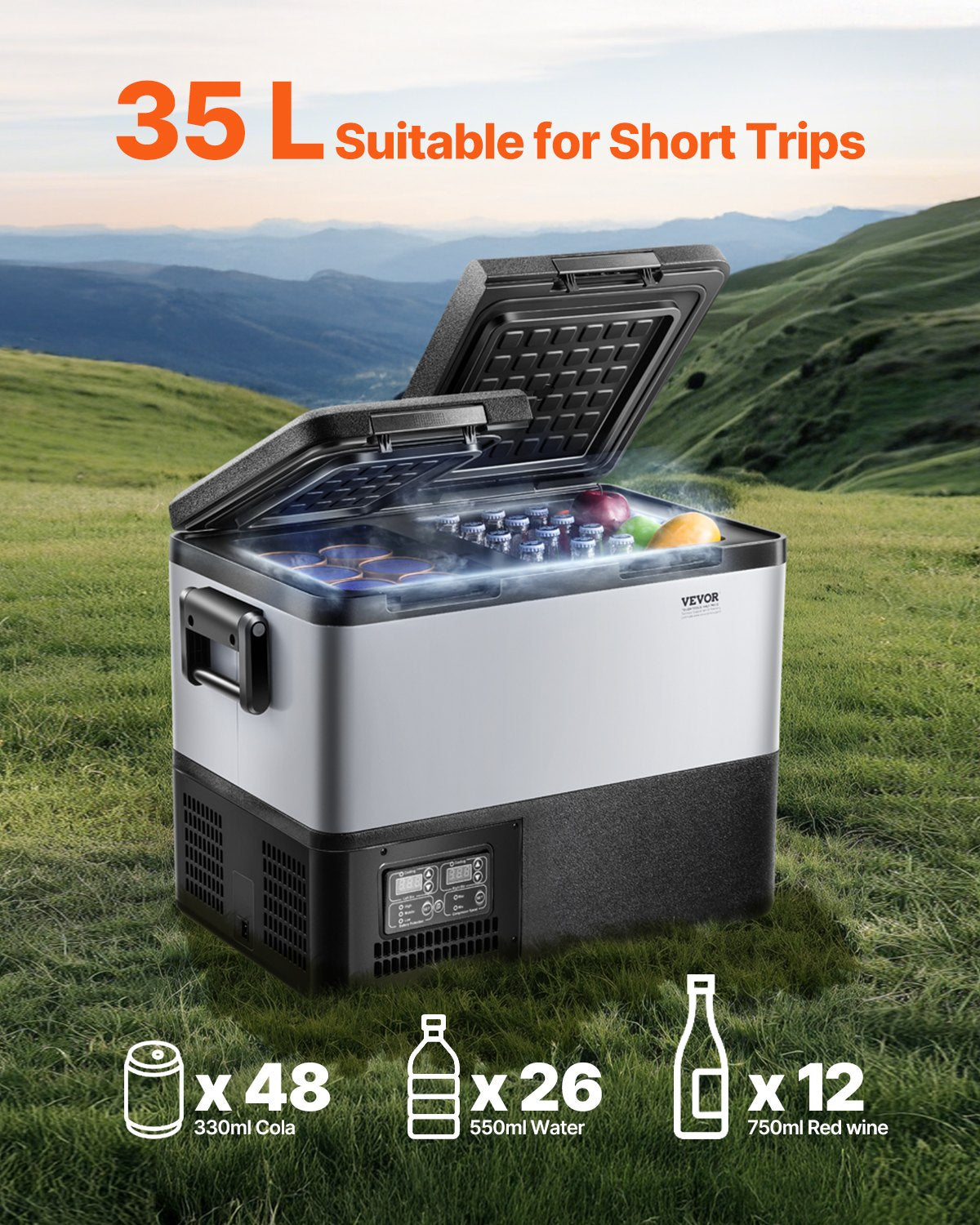 Portable Car Refrigerator Freezer Compressor 35L — view 3