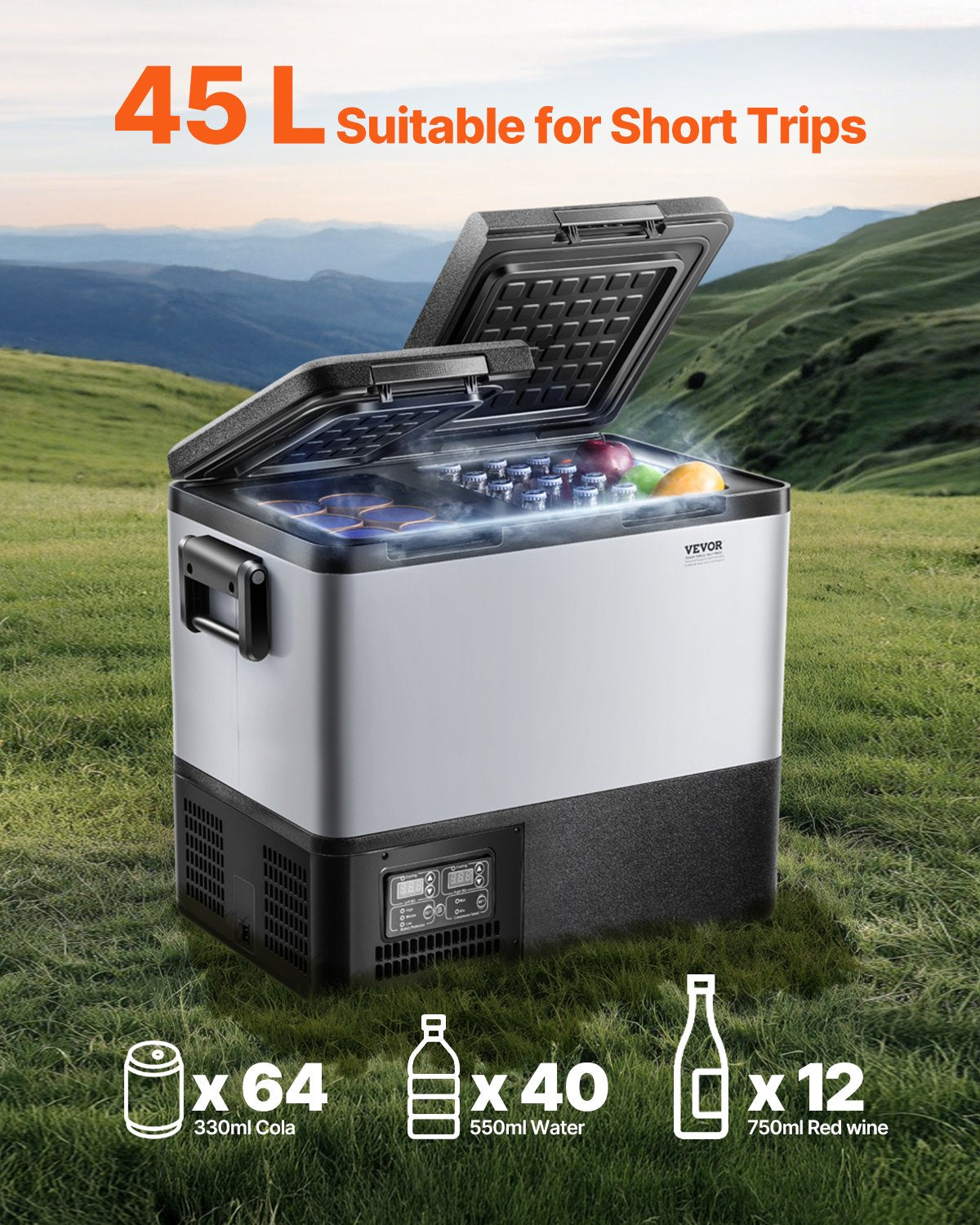 Portable Car Refrigerator Freezer Compressor 45L — view 3