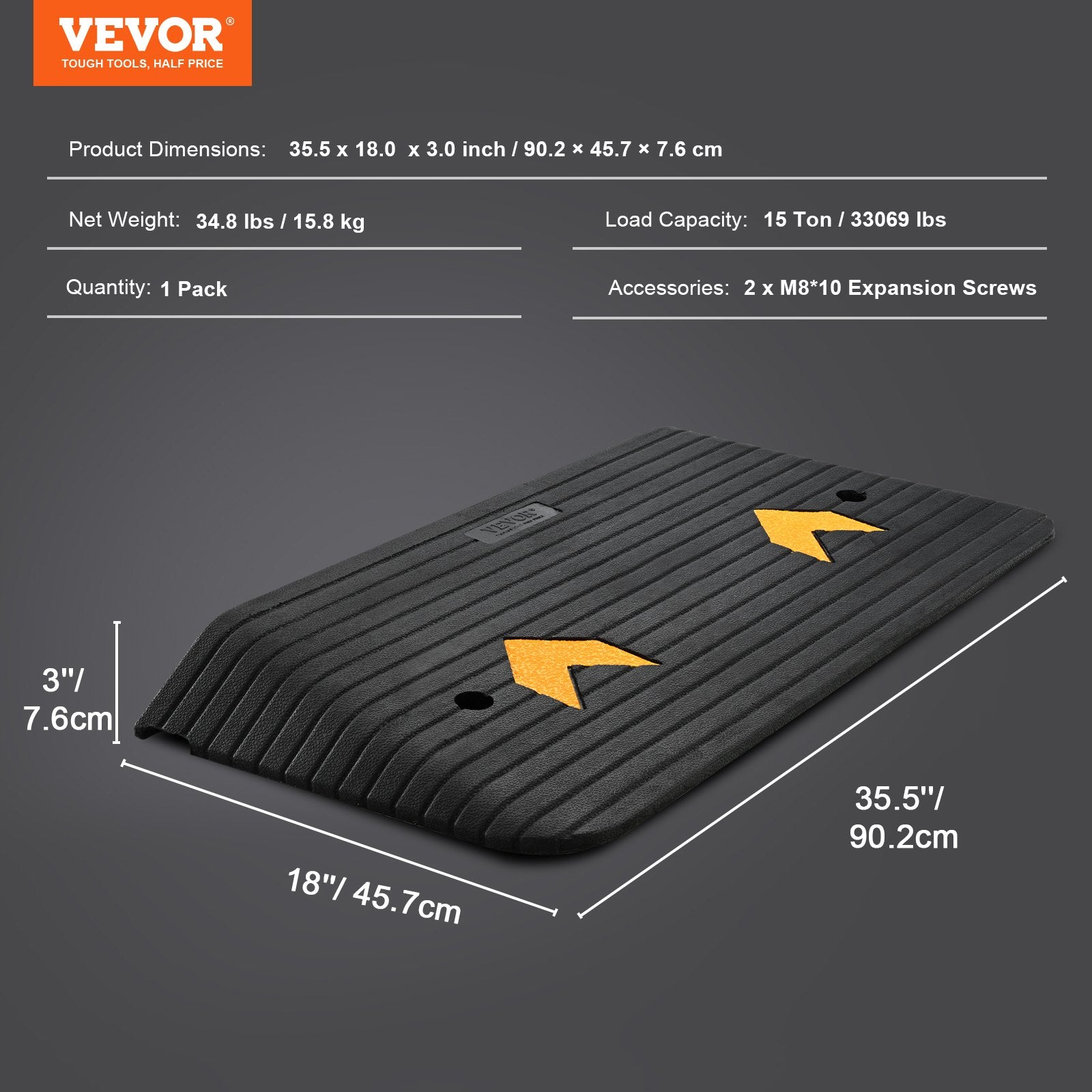 Upgraded Rubber Threshold Ramp, 7.6 — view 8