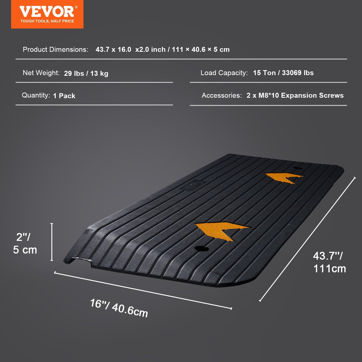 Rubber Threshold Ramp, 5 cm — view 8