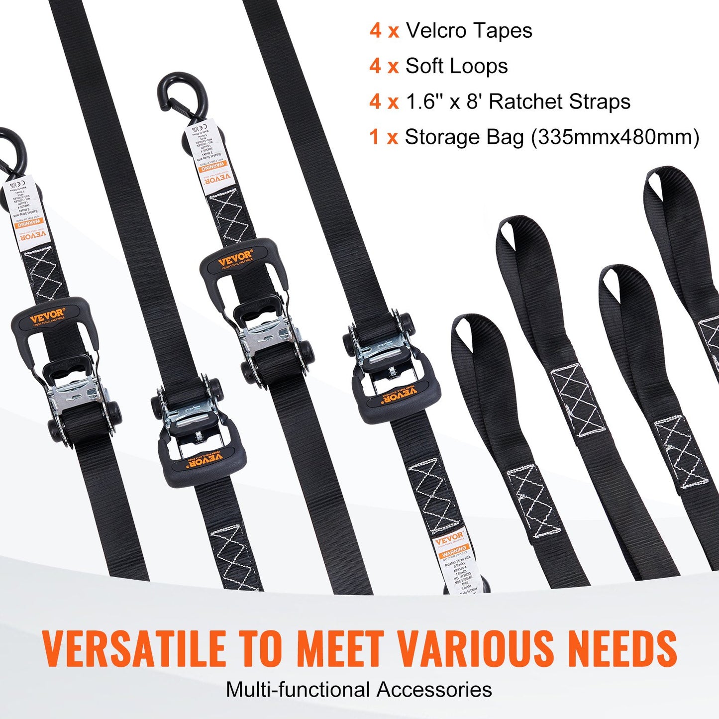 4 Pack Ratchet Tie Down — view 6